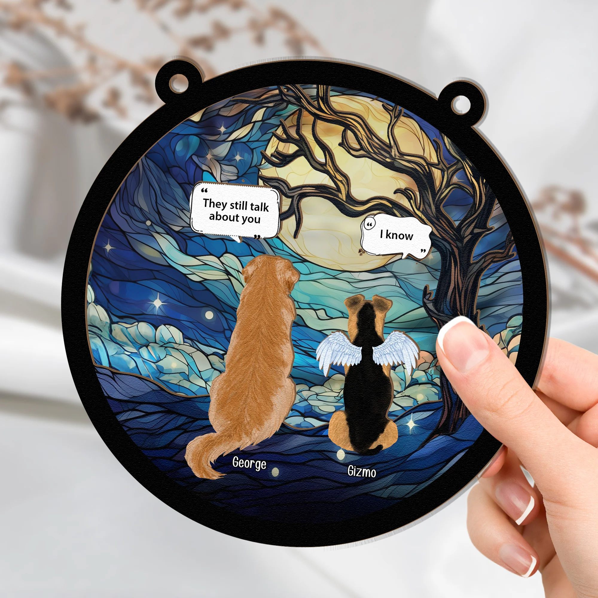 They Still Talk About You - Personalized Window Hanging Suncatcher Ornament - Image 3
