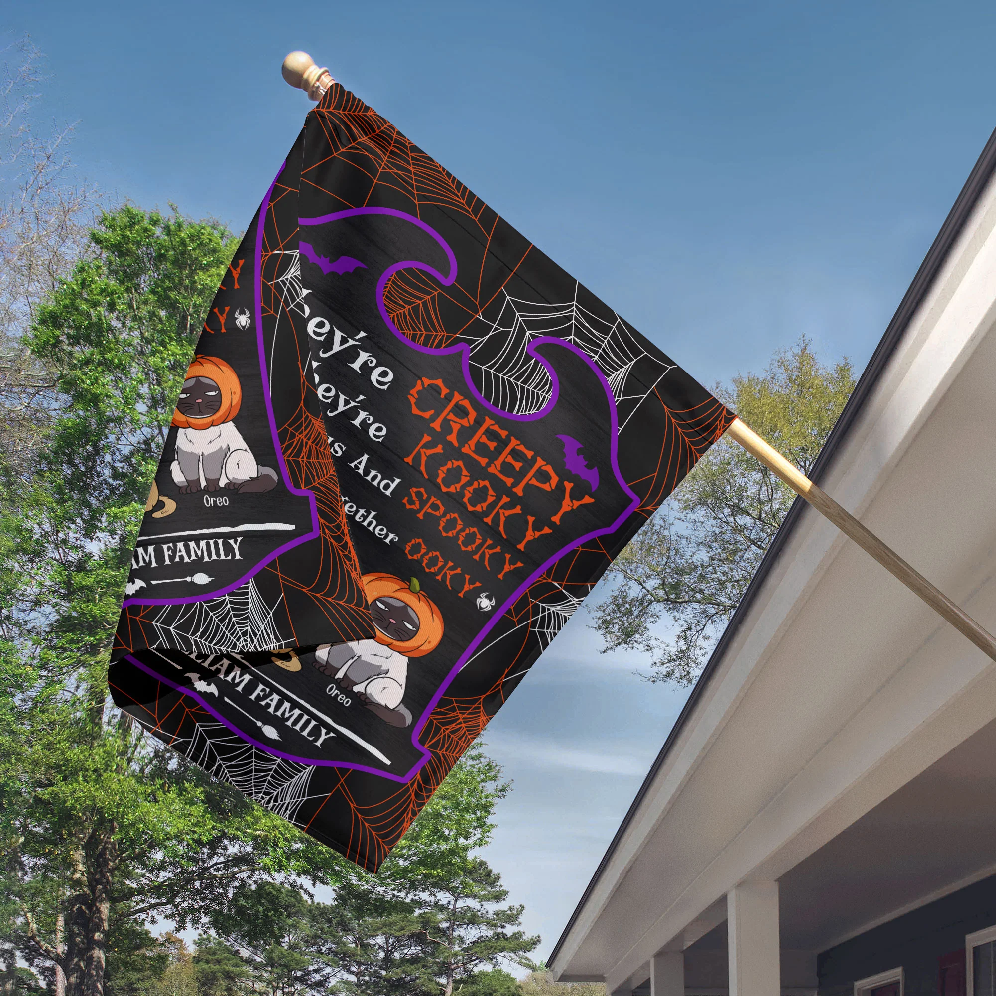They're Creepy - Personalized Flag - Image 5