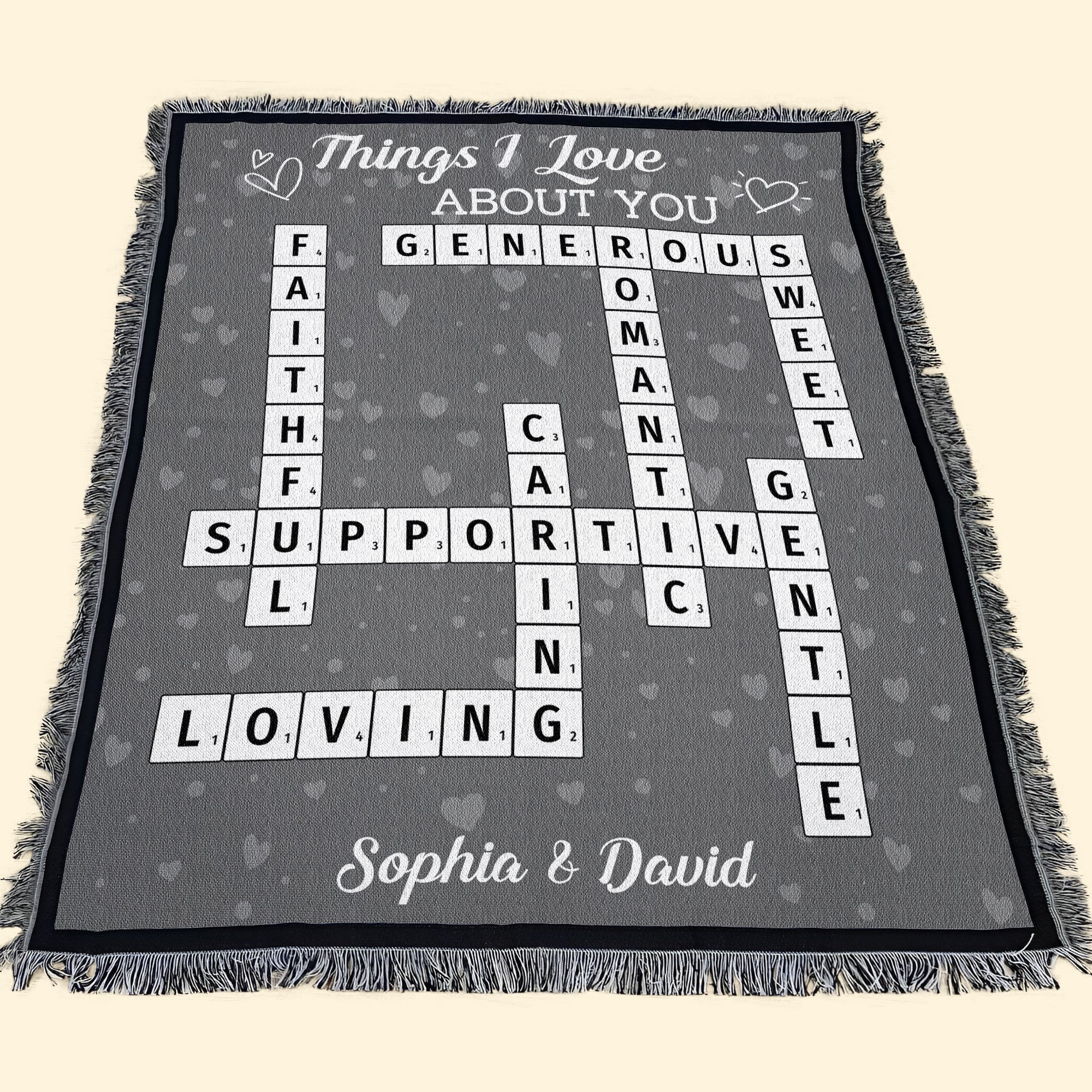 Things I Love About You - Personalized Woven Blanket - Image 6