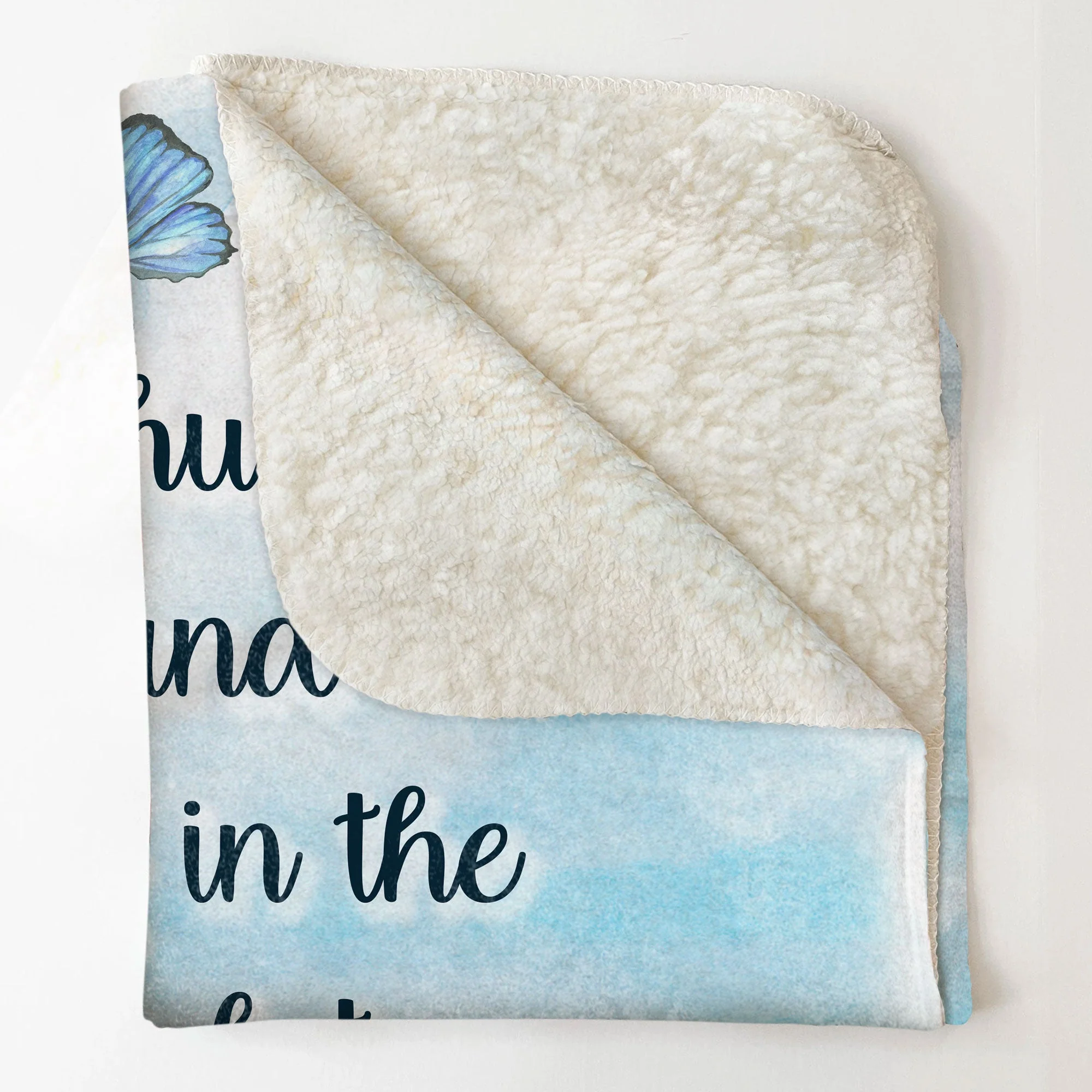 Think Of This As A Hug From Dad To You - Personalized Blanket - Image 4
