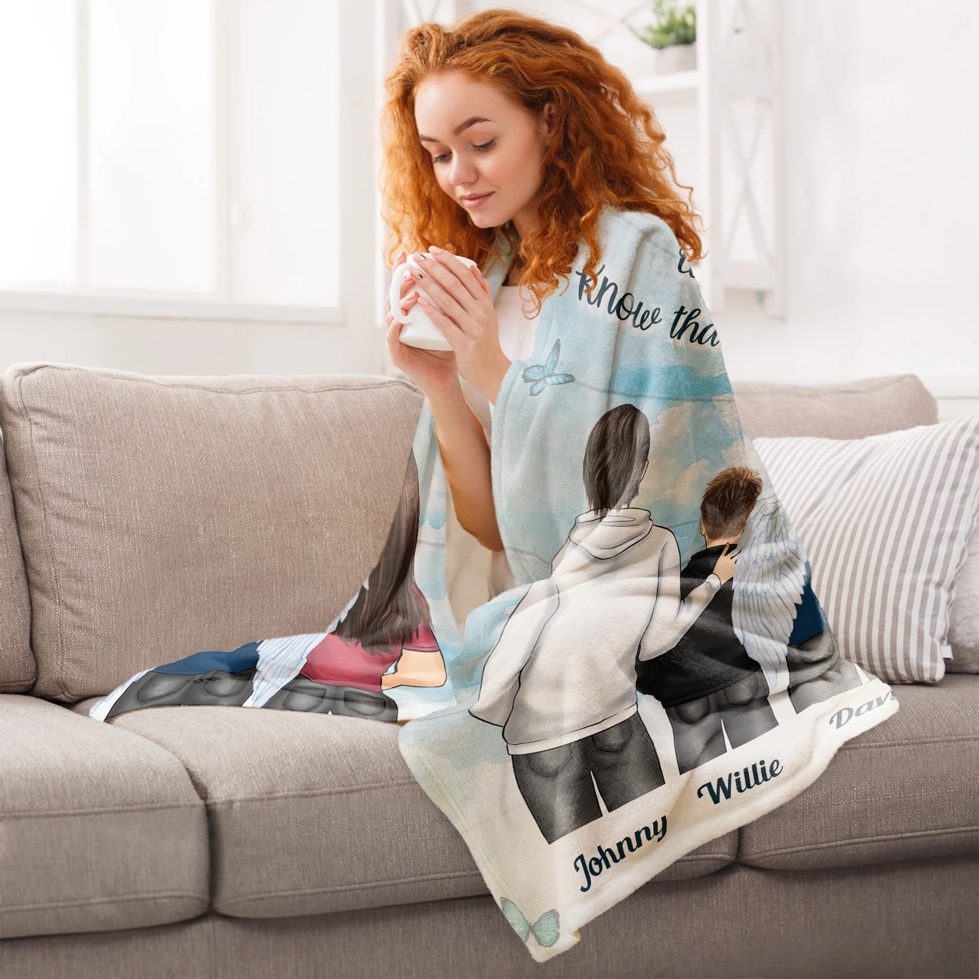 Think Of This As A Hug From Dad To You - Personalized Blanket - Image 6