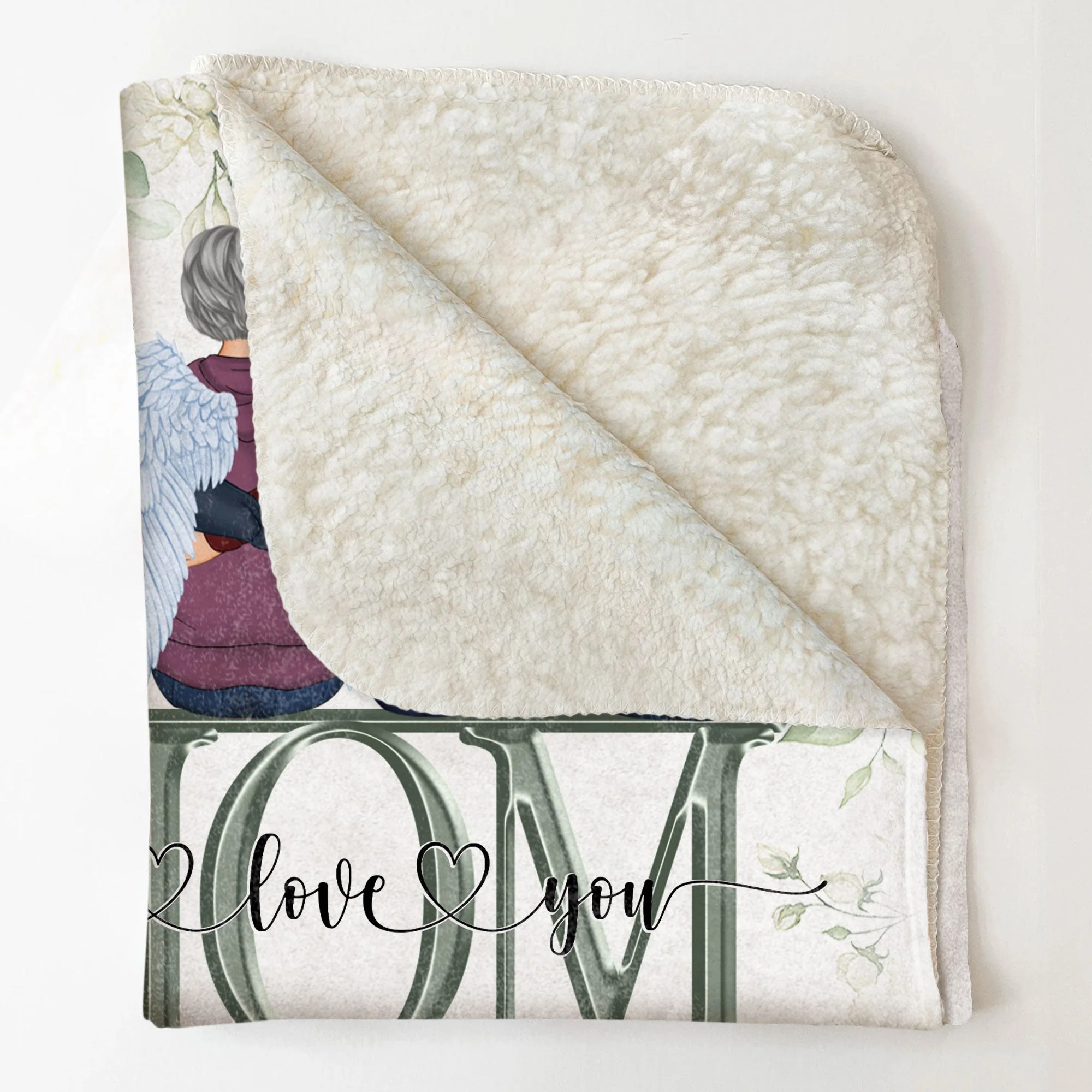 Think Of This As A Hug From Mom To You - Personalized Blanket - Memorial, Mother's Day Gift For Family Members - Image 4