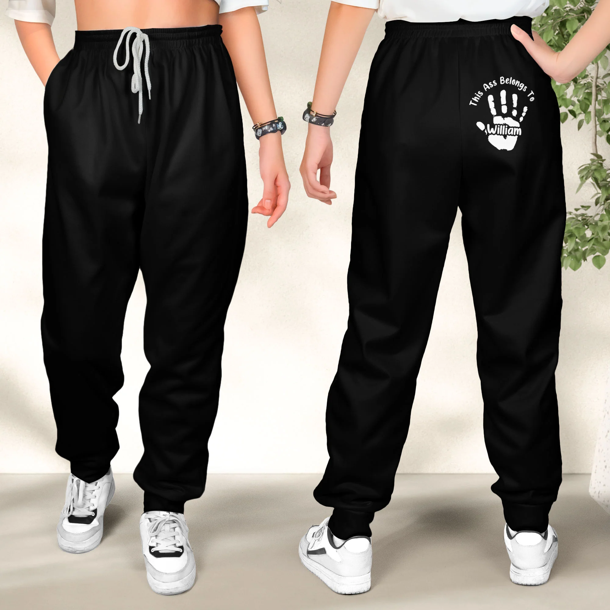 This A$$ Belongs To - Naughty Gift For Wife, Property Of Husband - Personalized Sweatpants - Image 3