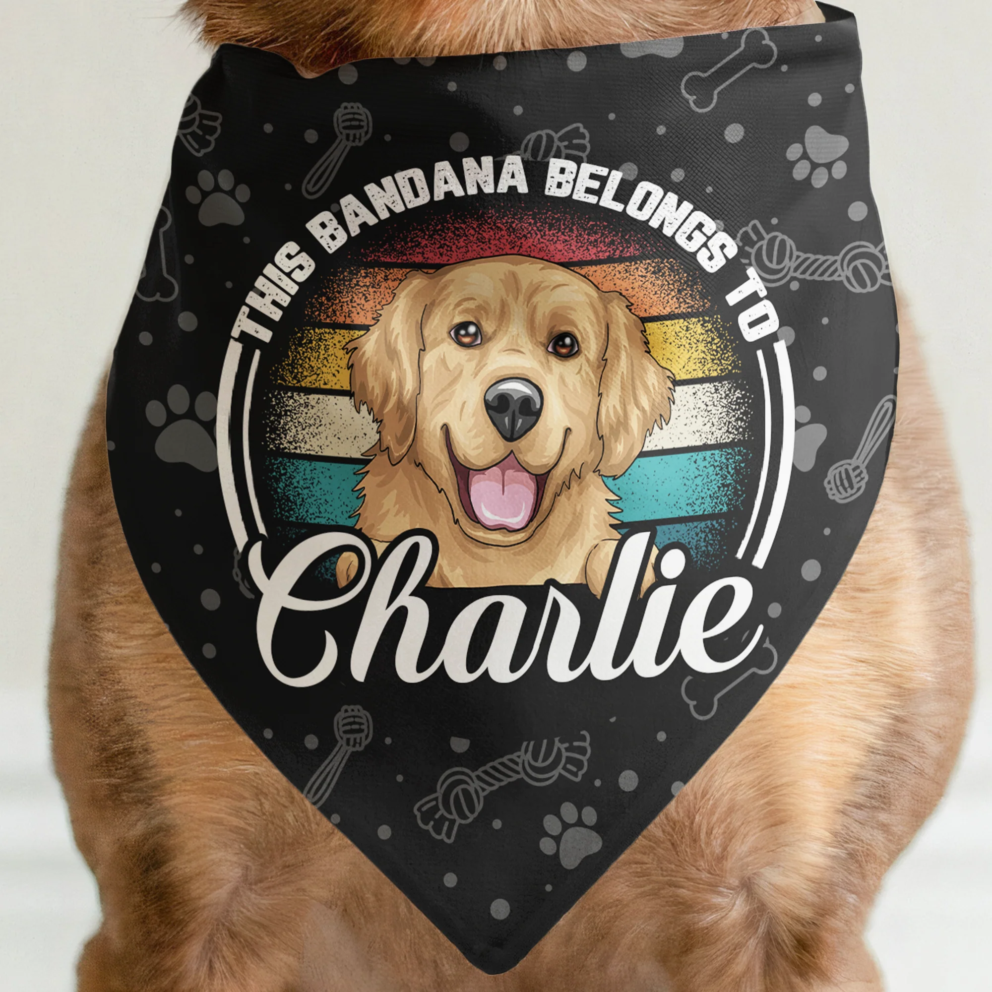 This Bandana Belongs To - Personalized Photo Bandana Collar - Image 6