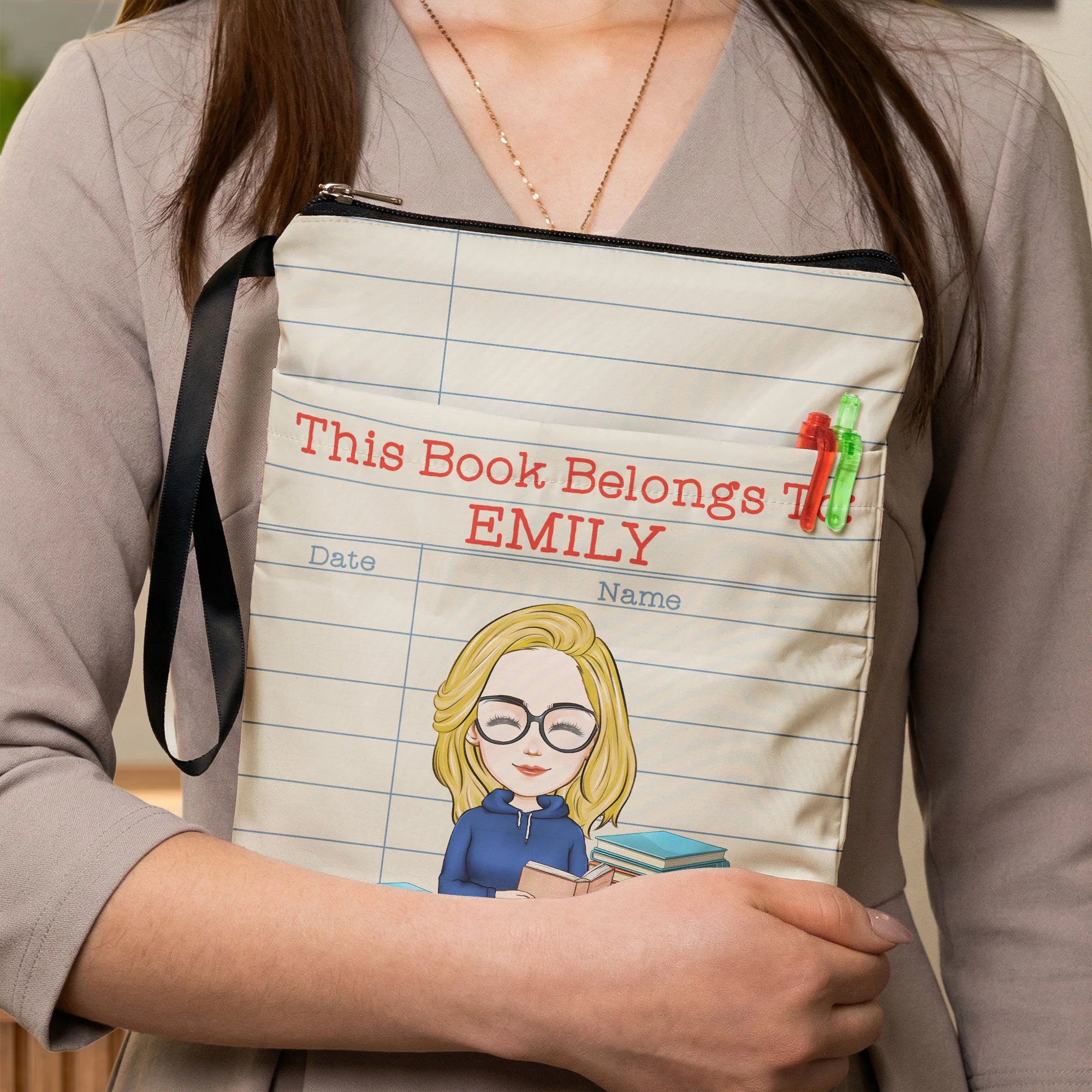 This Book Belongs To - Personalized Book Sleeve - Image 2