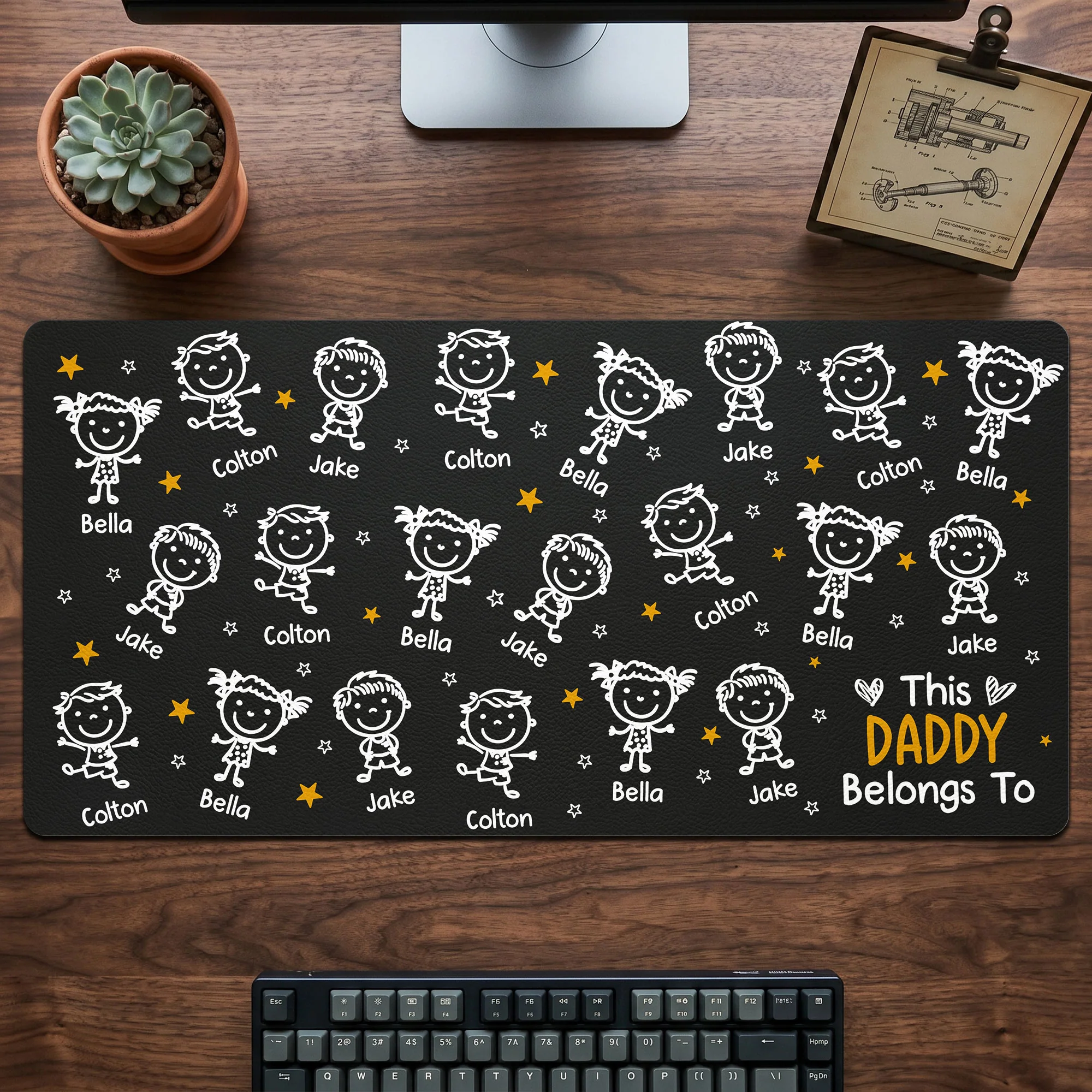 This Daddy Belongs To - Personalized Desk Mat - Image 2