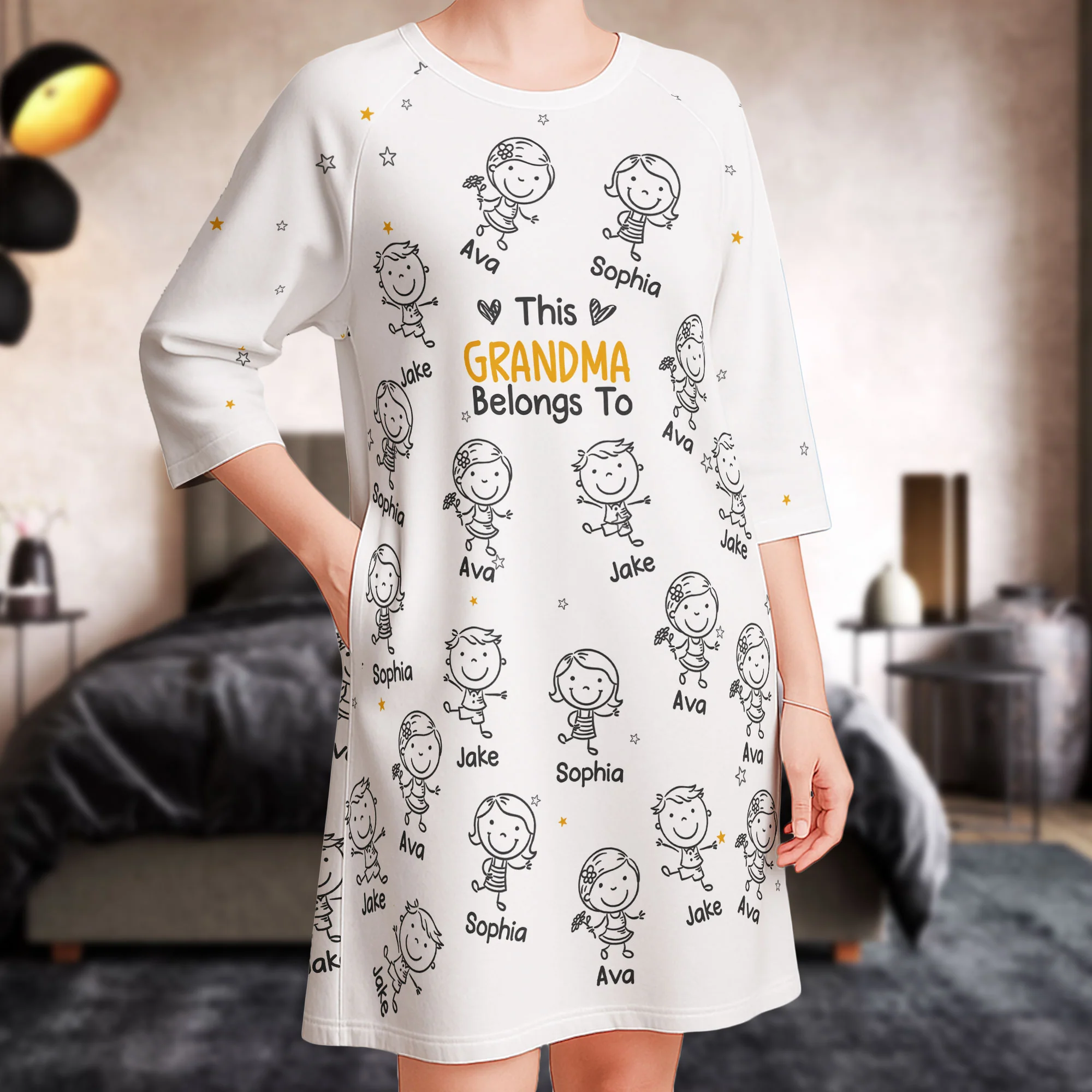 This Grandma Belongs To Doodle Art - Personalized Pyjamas