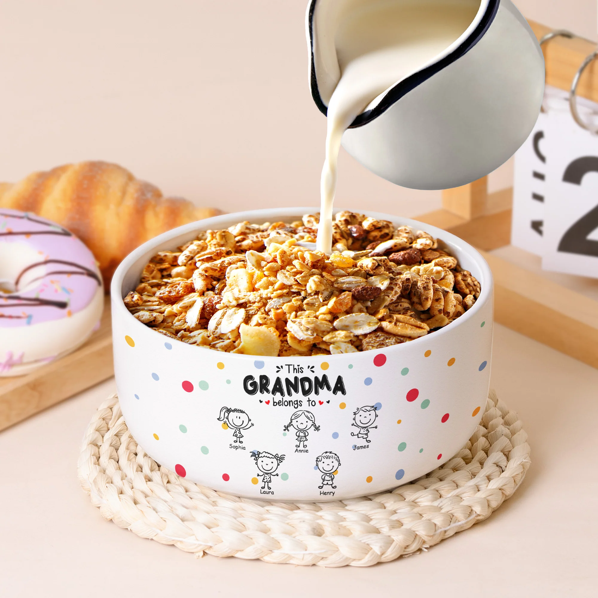 This Grandma Belongs To - Personalized Ceramic Bowl - Image 2