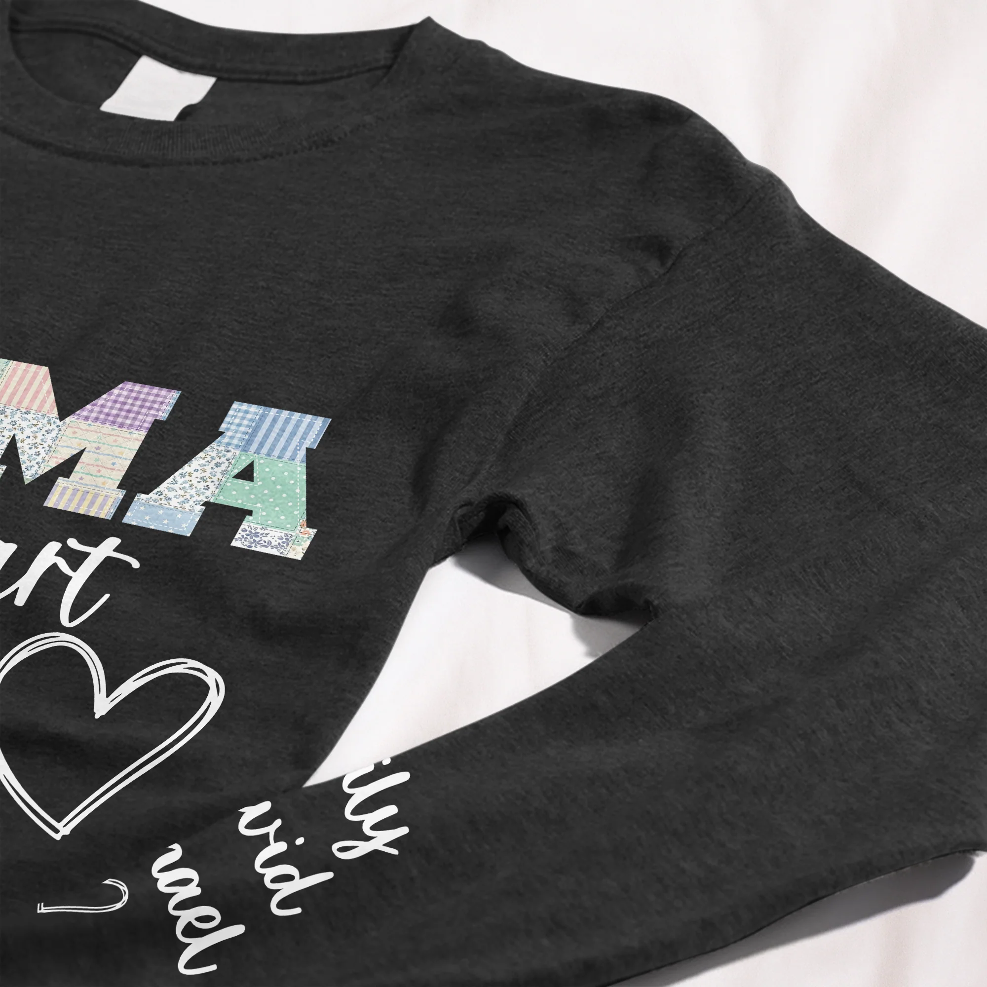 This Grandma Wears Her Heart On Her Sleeve Patchwork - Custom Shirt - Image 5