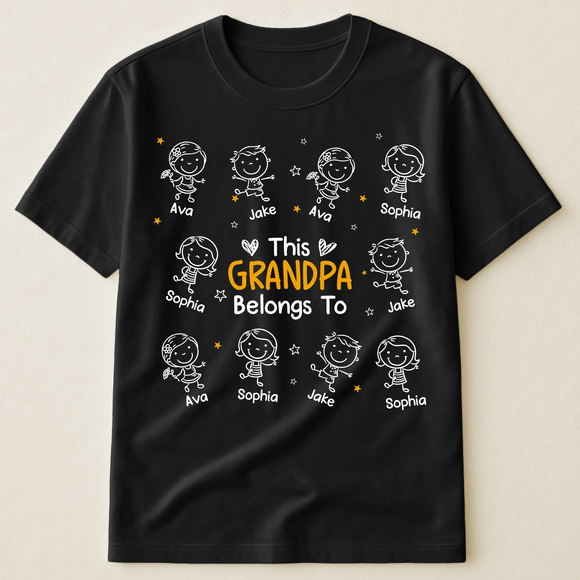 This Grandpa Belongs To Doodle Ver - Personalized Shirt - Image 2