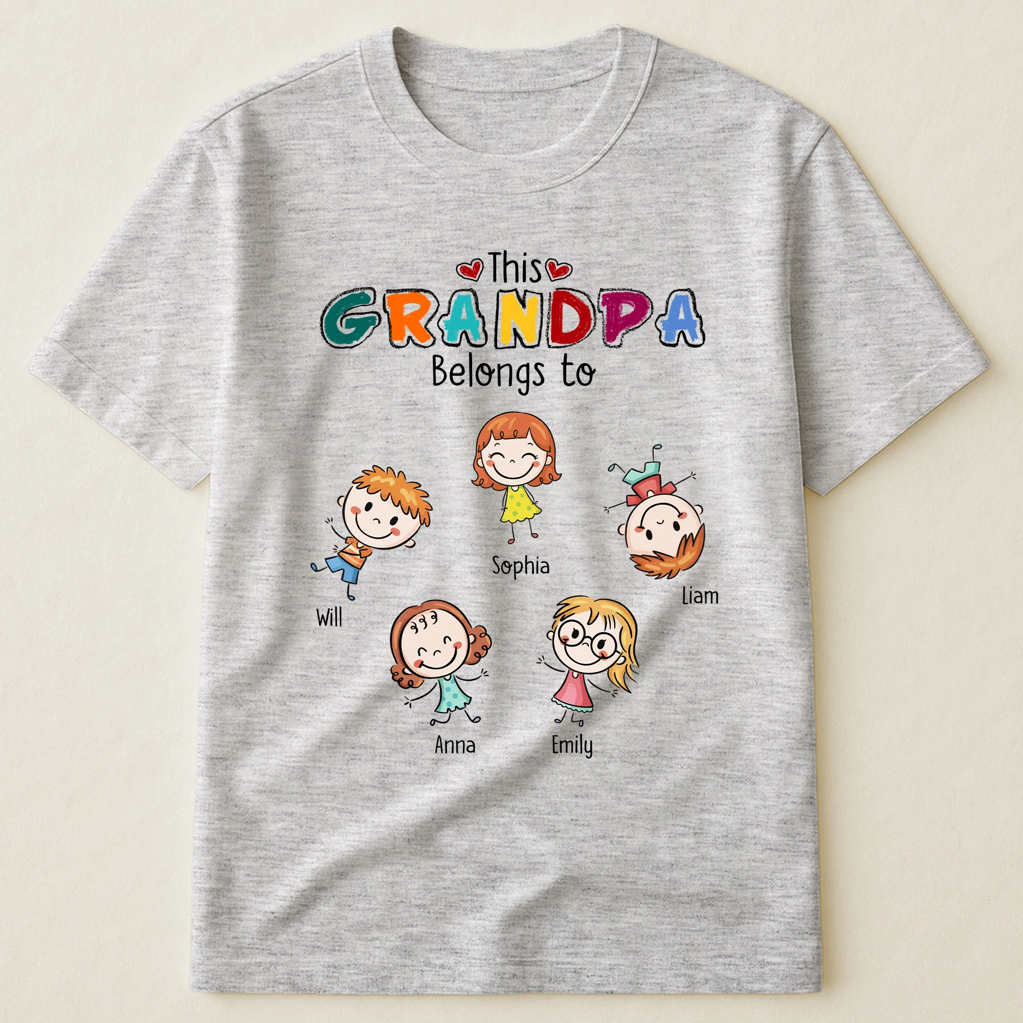 This Grandpa Grandma Belongs Doodle Color - Personalized Shirt