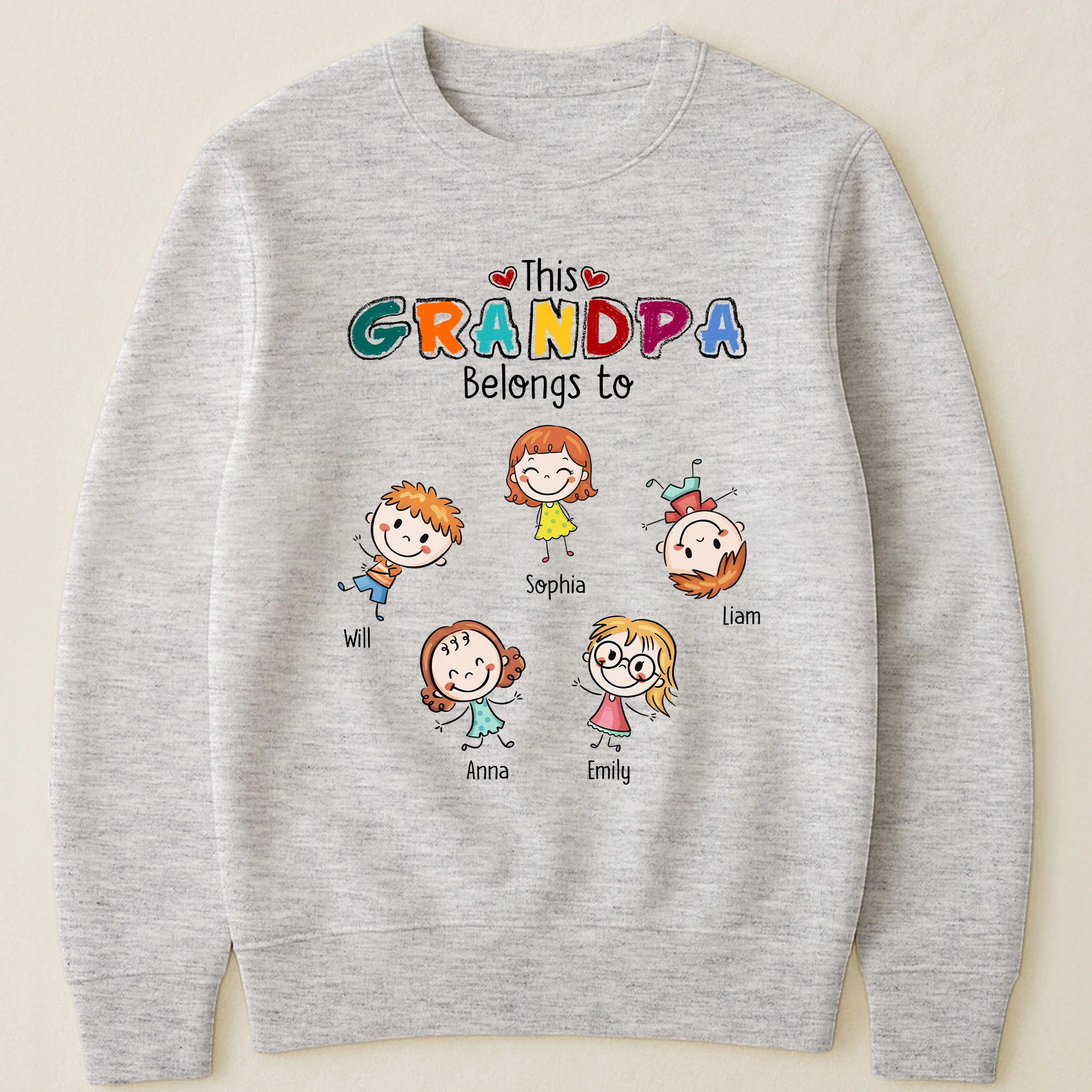This Grandpa Grandma Belongs Doodle Color - Personalized Shirt - Image 3