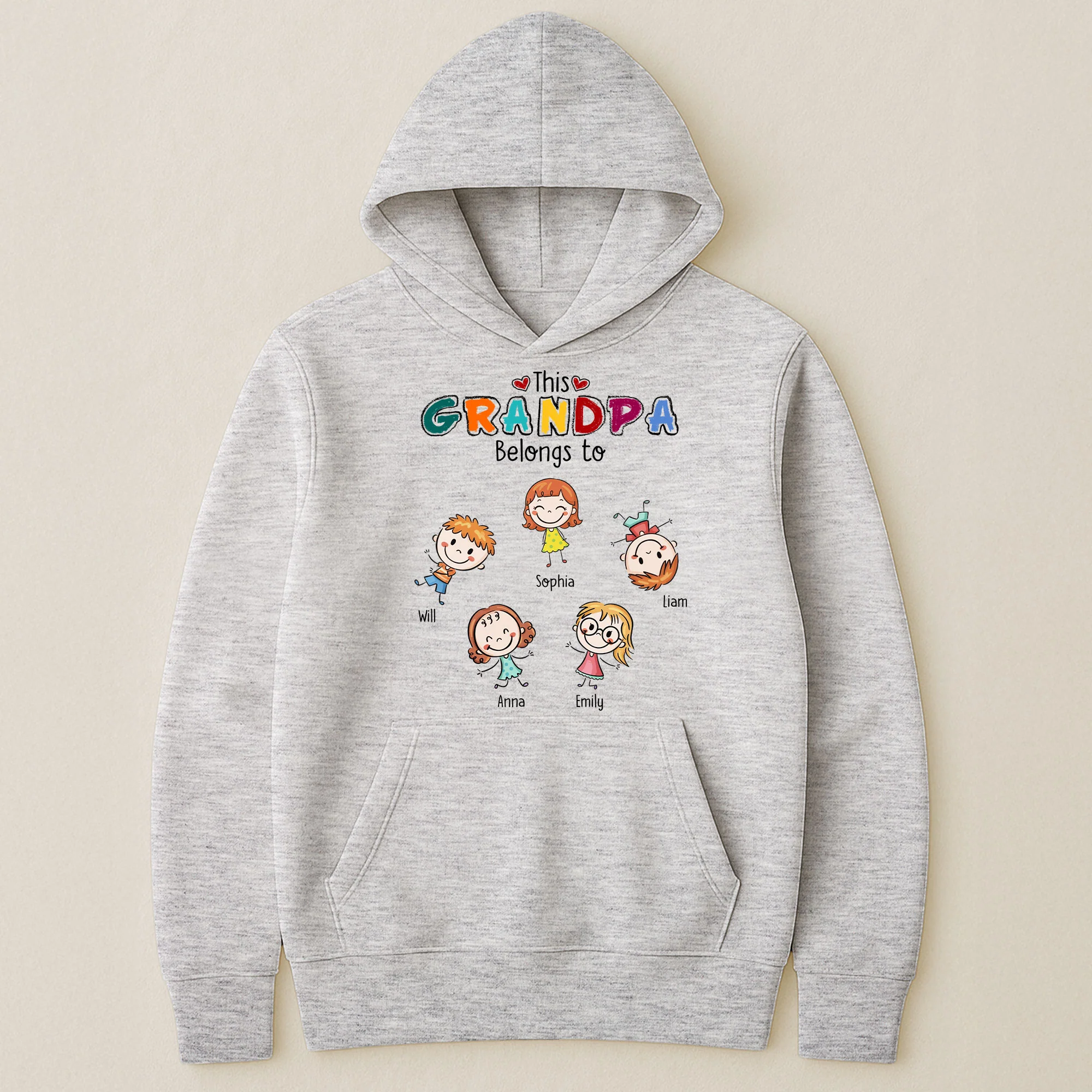 This Grandpa Grandma Belongs Doodle Color - Personalized Shirt - Image 5