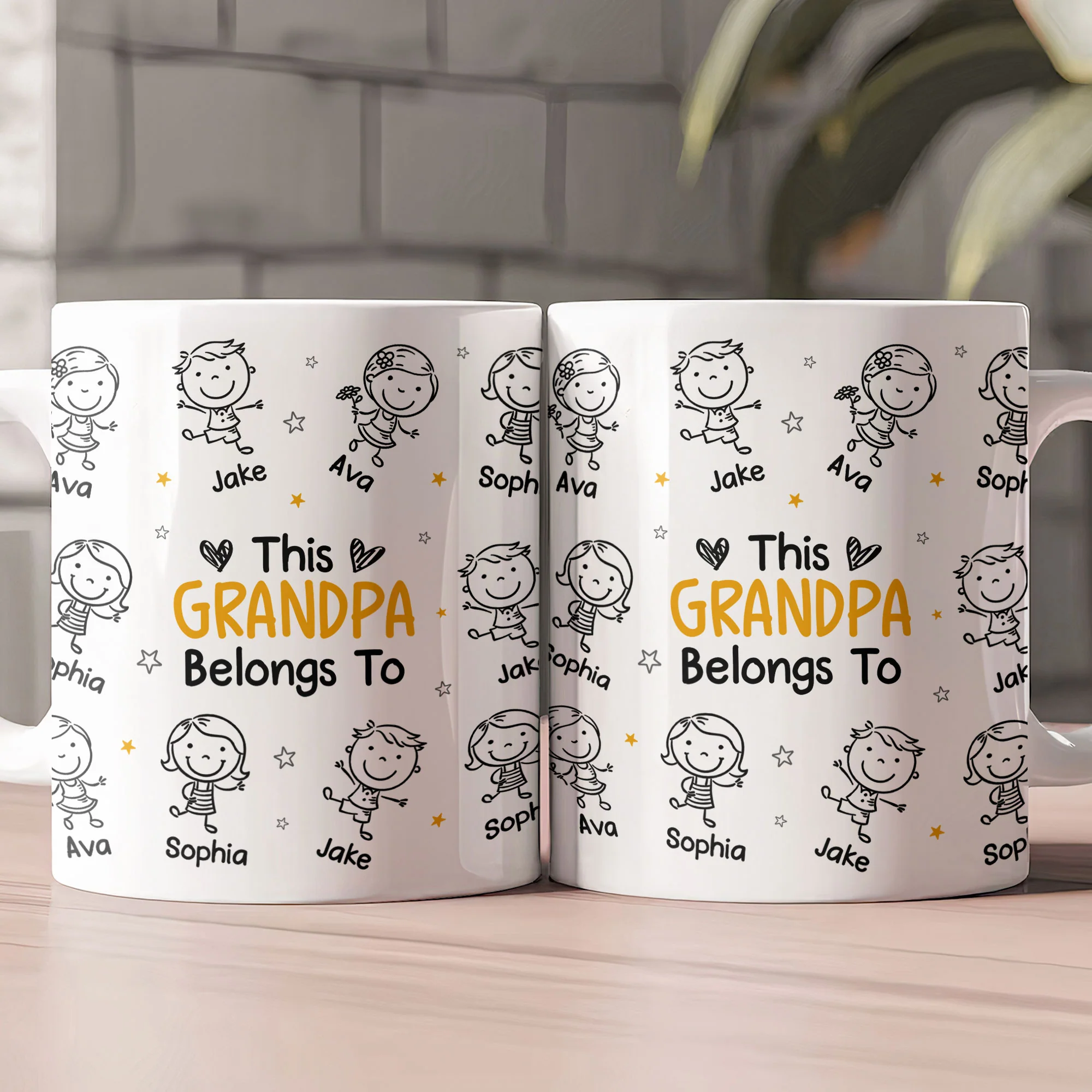 This Grandpa Grandma Belongs To - Personalized Mug - Image 2
