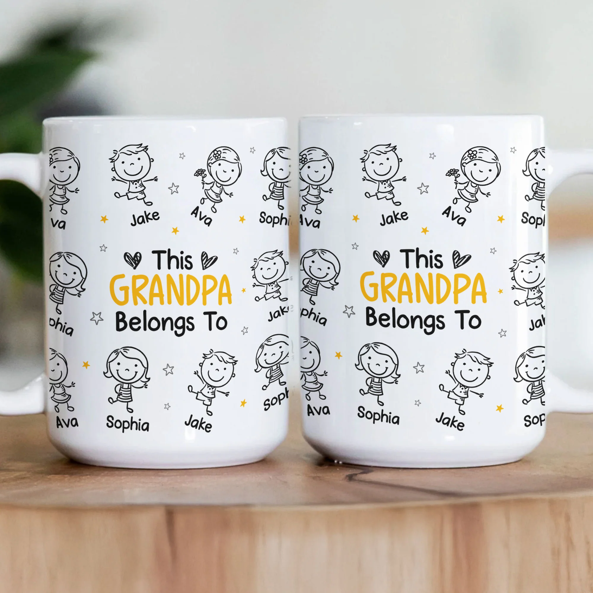 This Grandpa Grandma Belongs To - Personalized Mug - Image 3