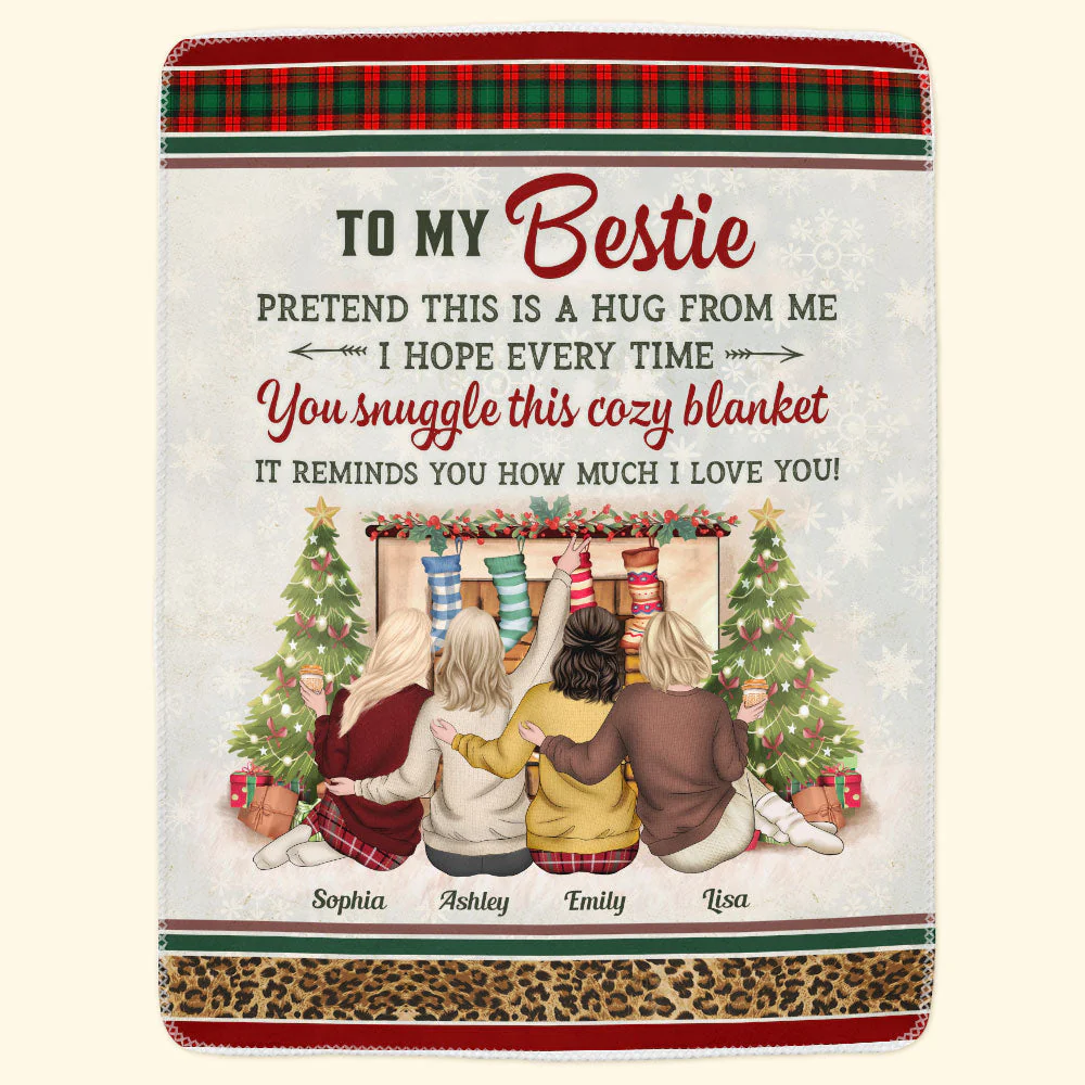 This Is A Hug From Me - Personalized Blanket - Birthday, Christmas, New Year Gift For Besties, Best Friends, Soul Sisters - Image 3