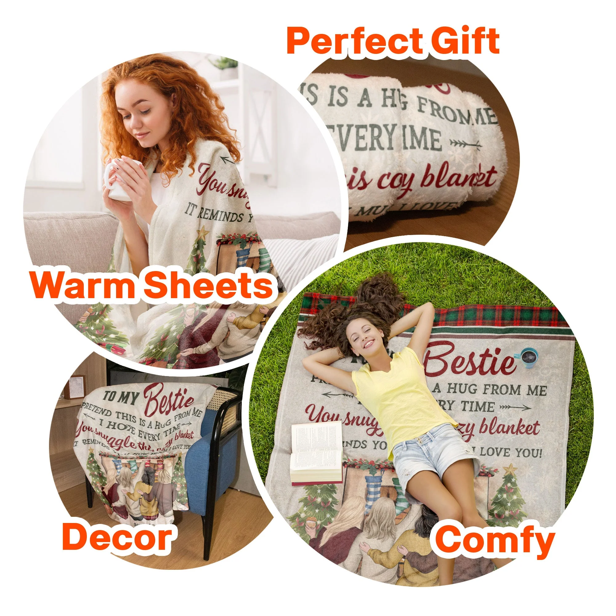 This Is A Hug From Me - Personalized Blanket - Birthday, Christmas, New Year Gift For Besties, Best Friends, Soul Sisters - Image 6