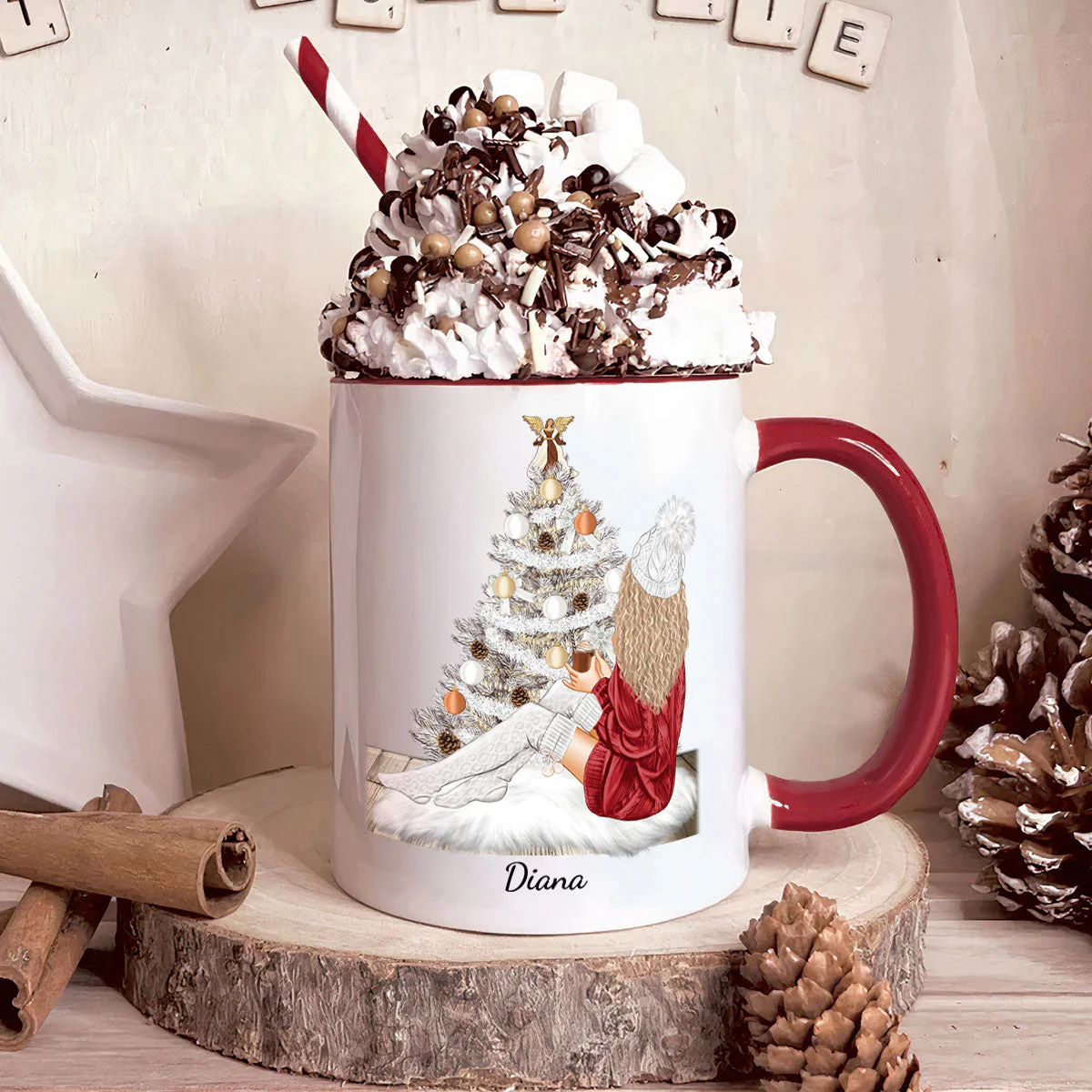 This Is My Christmas Movie Watching Mug - Personalized Accent Mug - Image 2