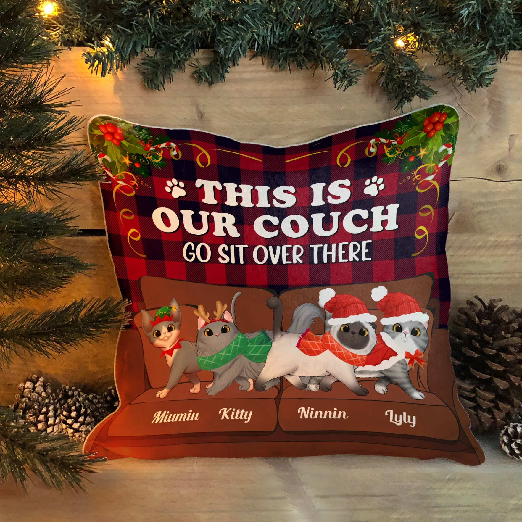 This Is My Couch - Personalized Pillow (Insert Included) - Christmas Gift For Cat Lover - Image 3