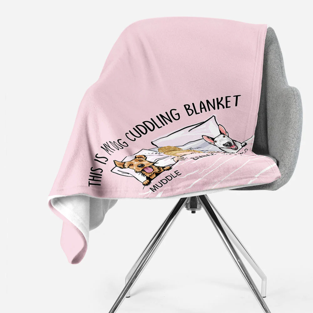 This Is My Dog Cuddling Blanket - Personalized Blanket - Birthday Gift For Dog Lovers, Dog Mom - Image 2