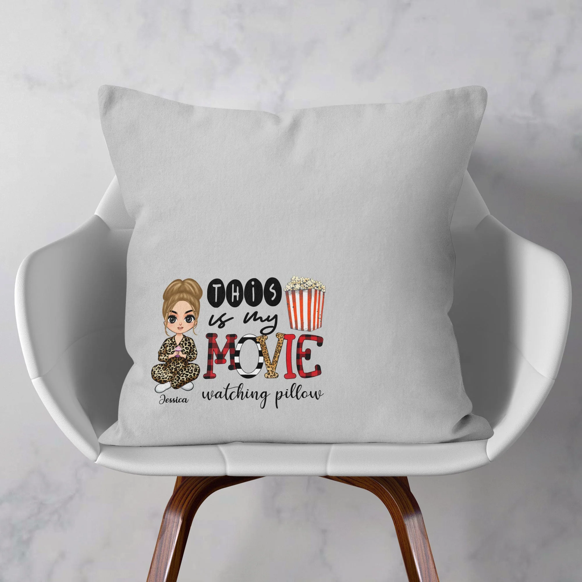 This Is My Movie Watching Pillow - Personalized Pillow (Insert Included) - Birthday, Christmas, New Year Gift For Her, Girl, Woman - Image 2