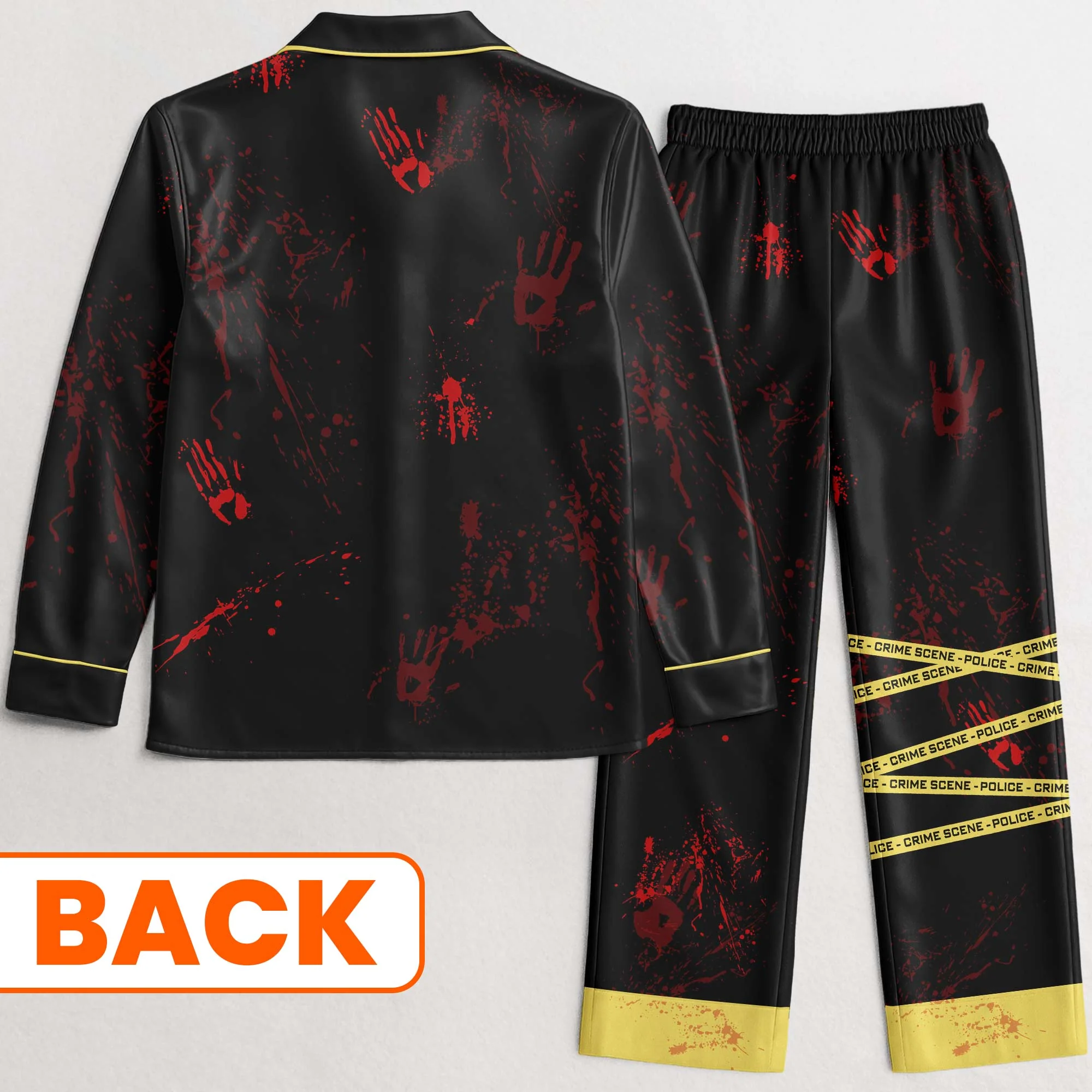 This Is My True Crime Watching Pajamas - Personalized Satin Pajama Set - Image 4