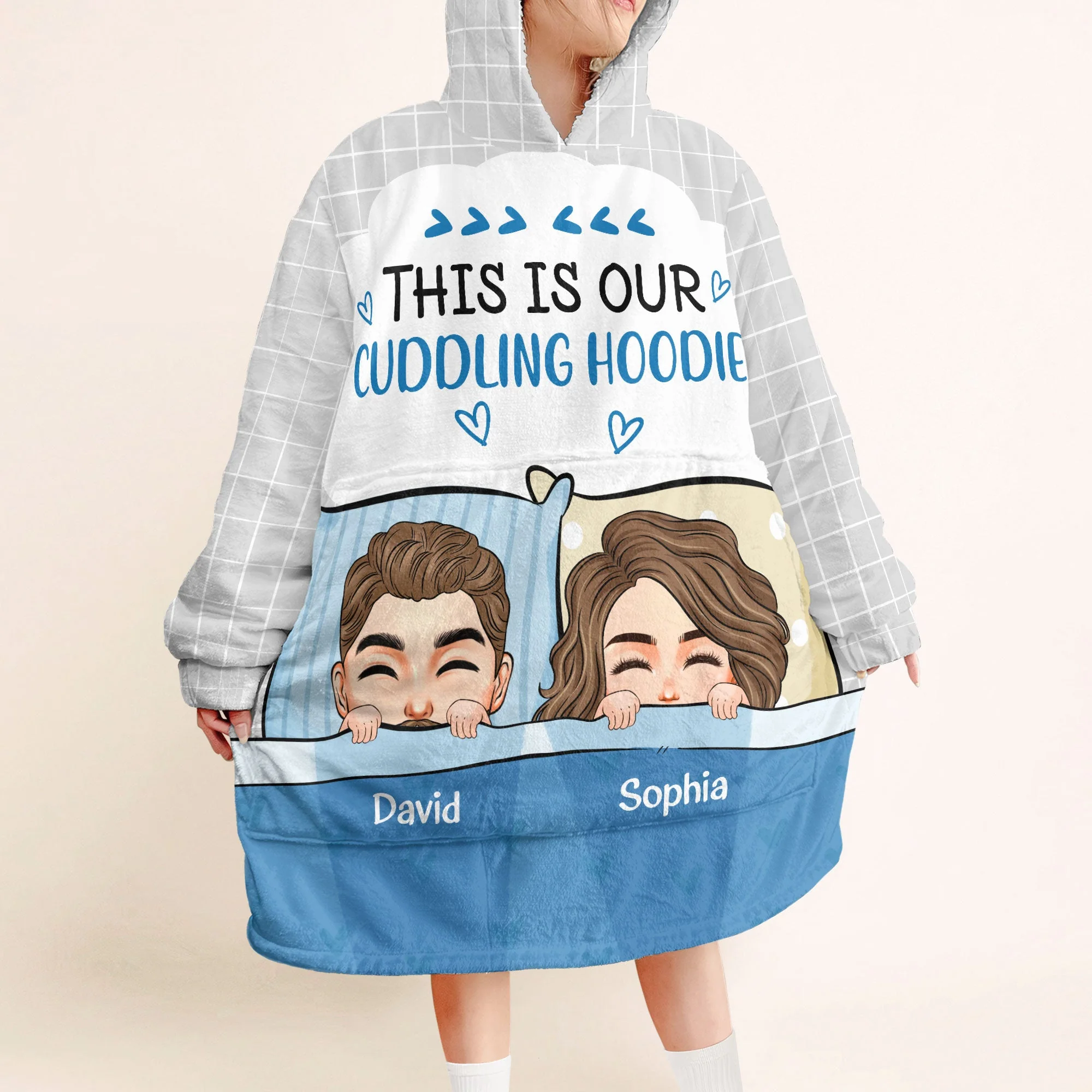 This Is Our Cuddling Hoodie - Personalized Oversized Blanket Hoodie - Image 2