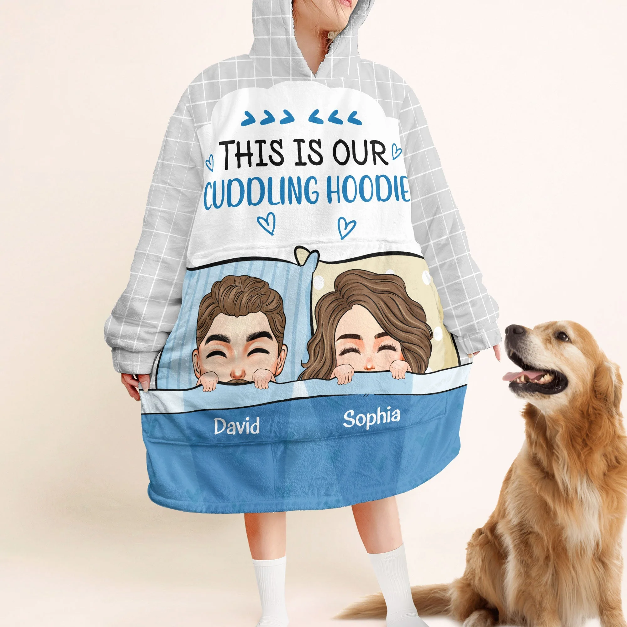 This Is Our Cuddling Hoodie - Personalized Oversized Blanket Hoodie - Image 3