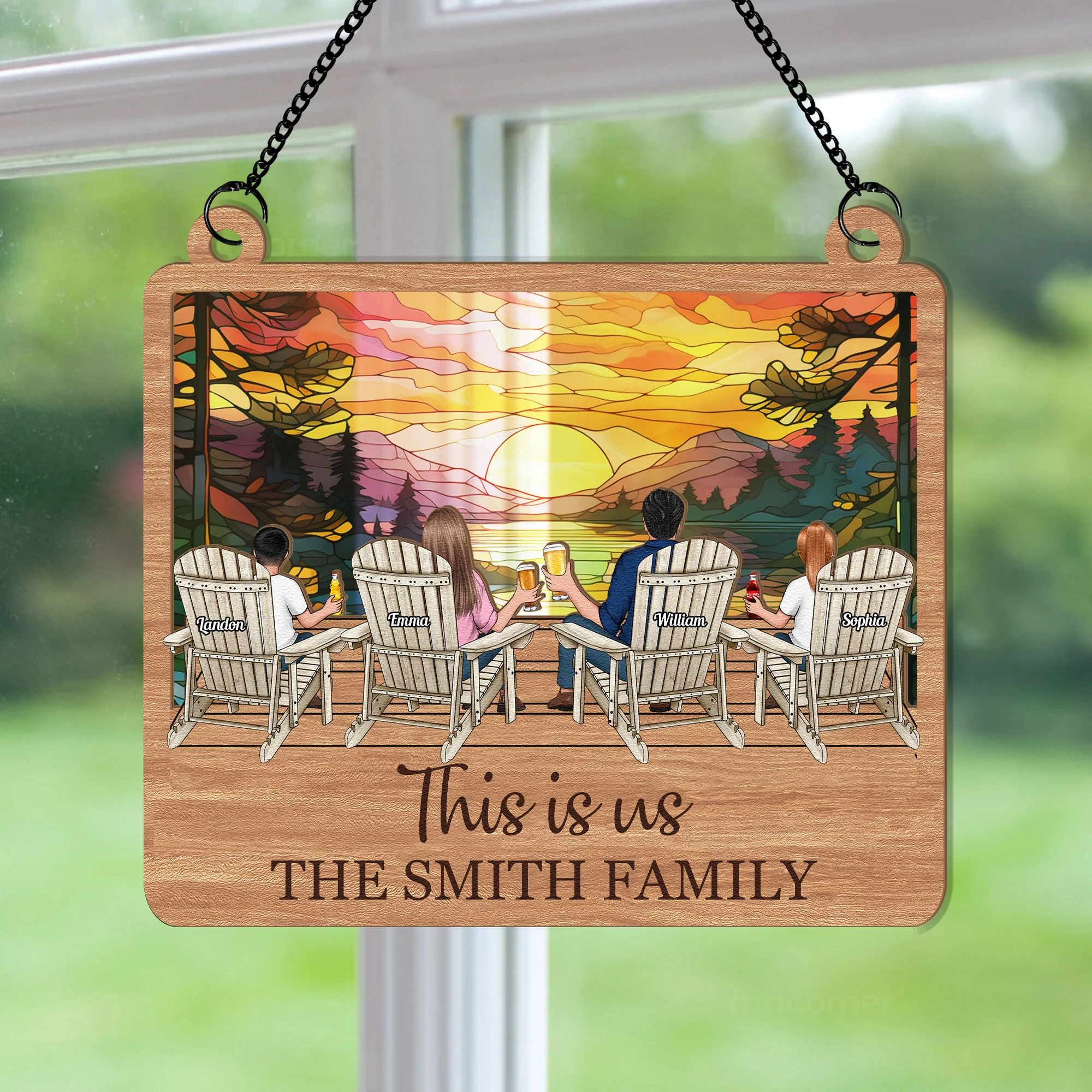 This Is Us Family - Personalized Window Hanging Suncatcher Ornament - Image 2