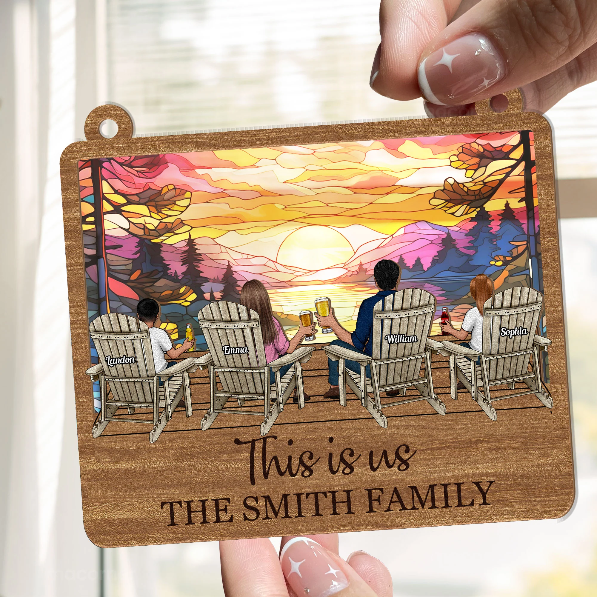 This Is Us Family - Personalized Window Hanging Suncatcher Ornament - Image 4