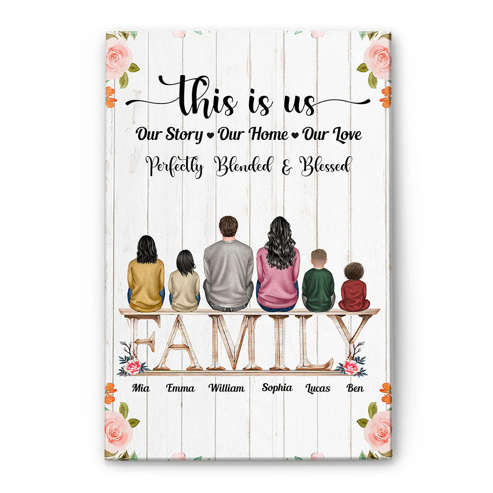 This Is Us, Our Story-Our Home-Our Love - Personalized Poster/Wrapped Canvas - Image 3