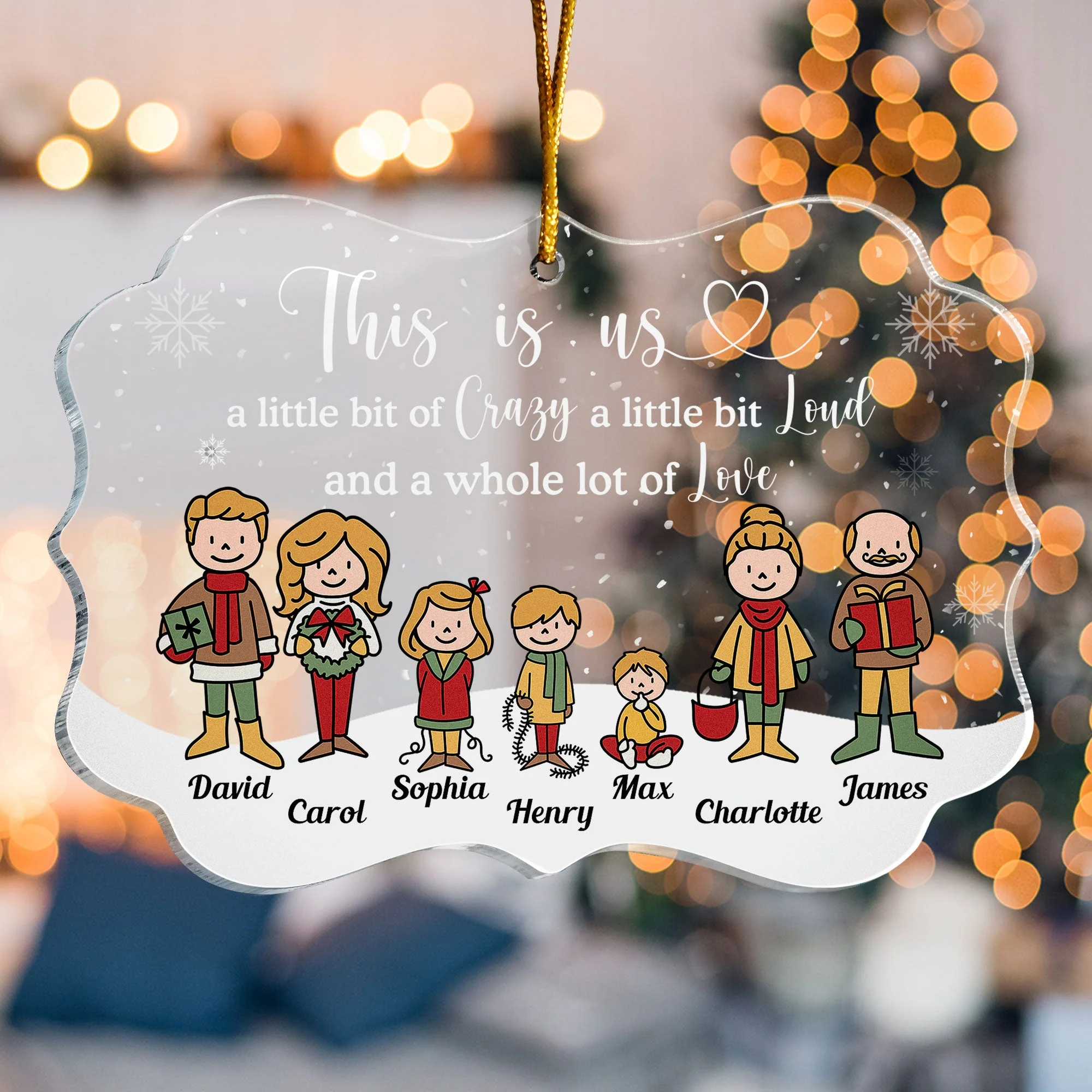 This Is Us - Personalized Acrylic Ornament - Image 4