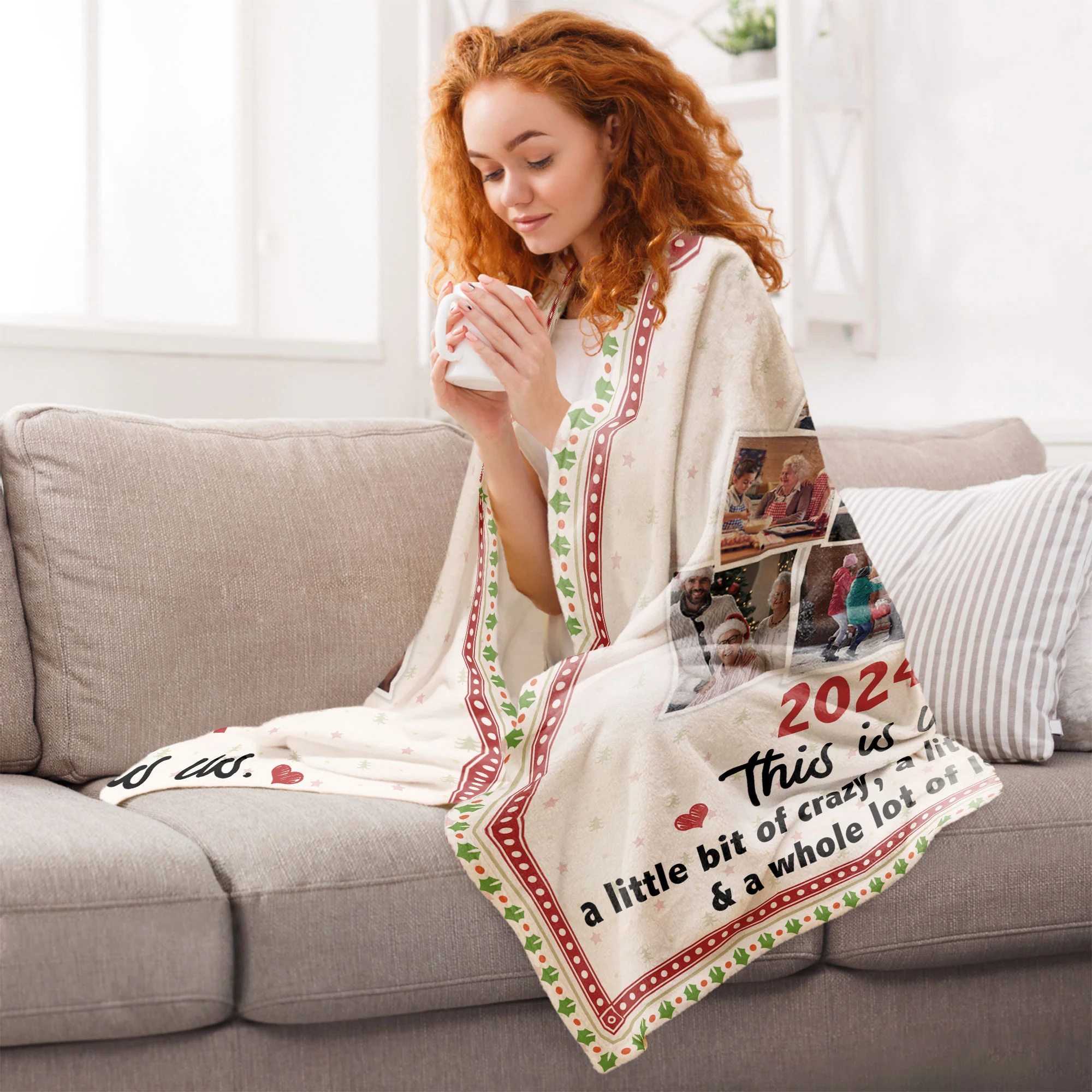 This Is Us Photo Family Christmas Tree - Personalized Photo Blanket - Image 8