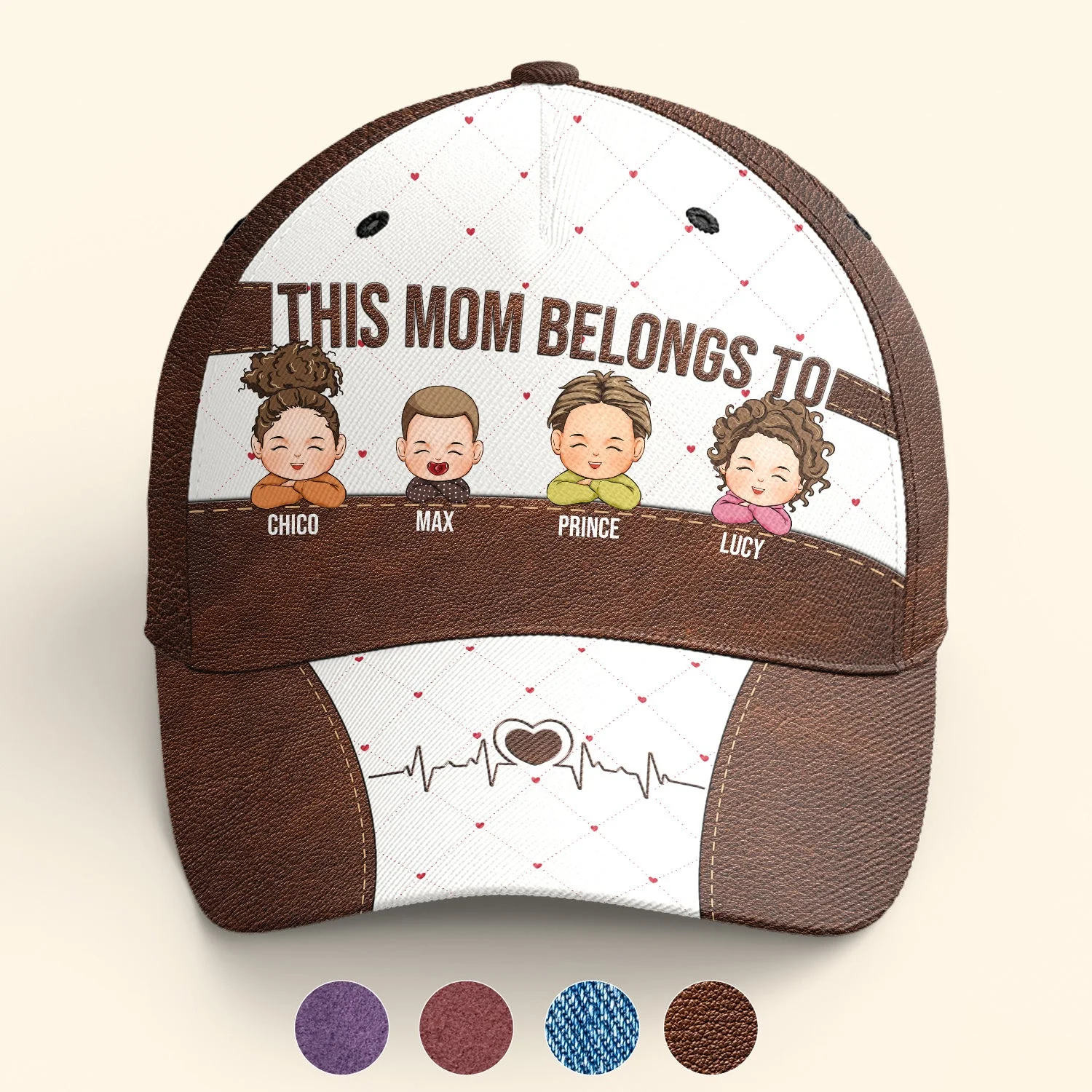 This Mom Belongs To - Personalized Classic Cap - Image 2