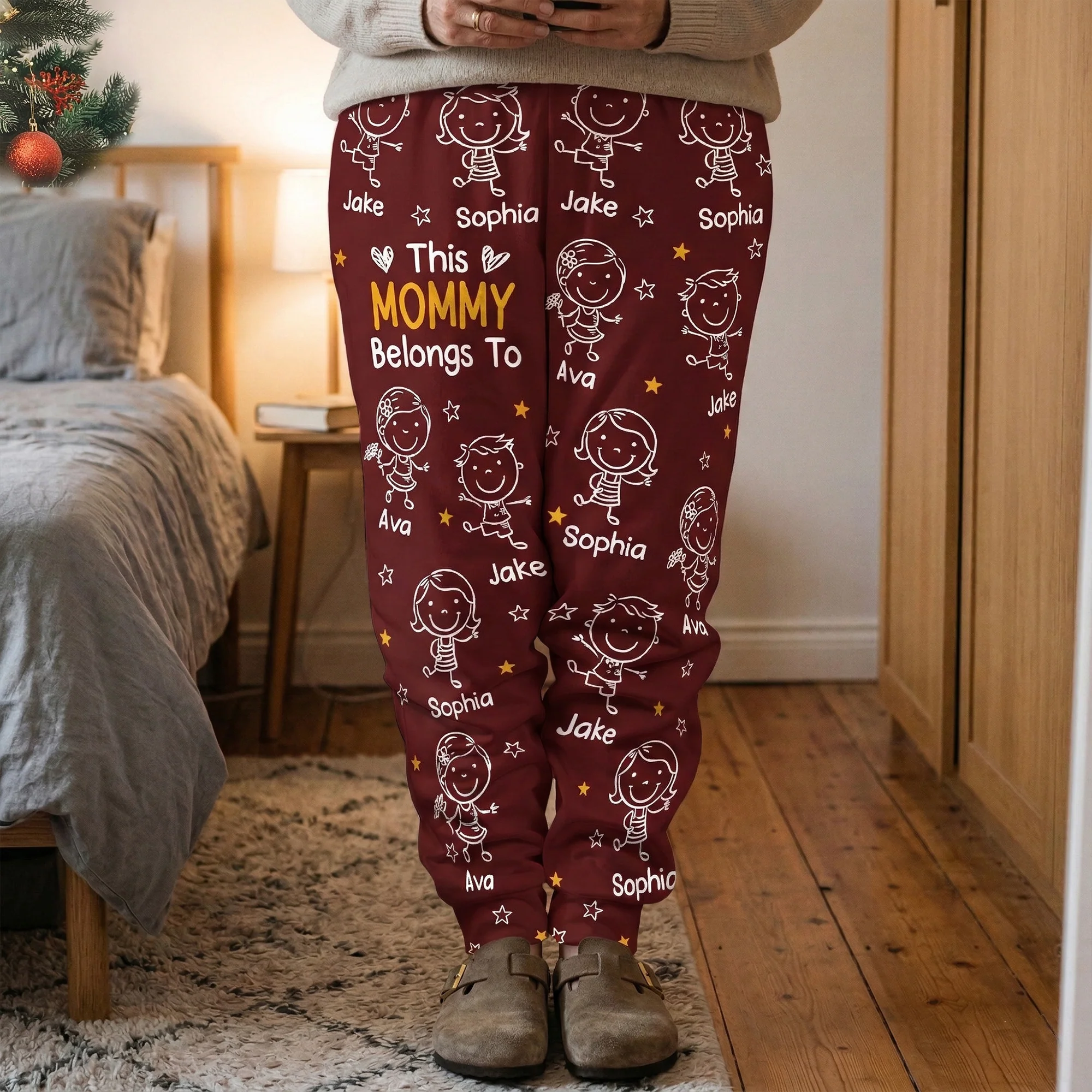 This Mommy Belongs To Doodle - Personalized Sweatpants, Lounge Pants With Pockets - Image 5
