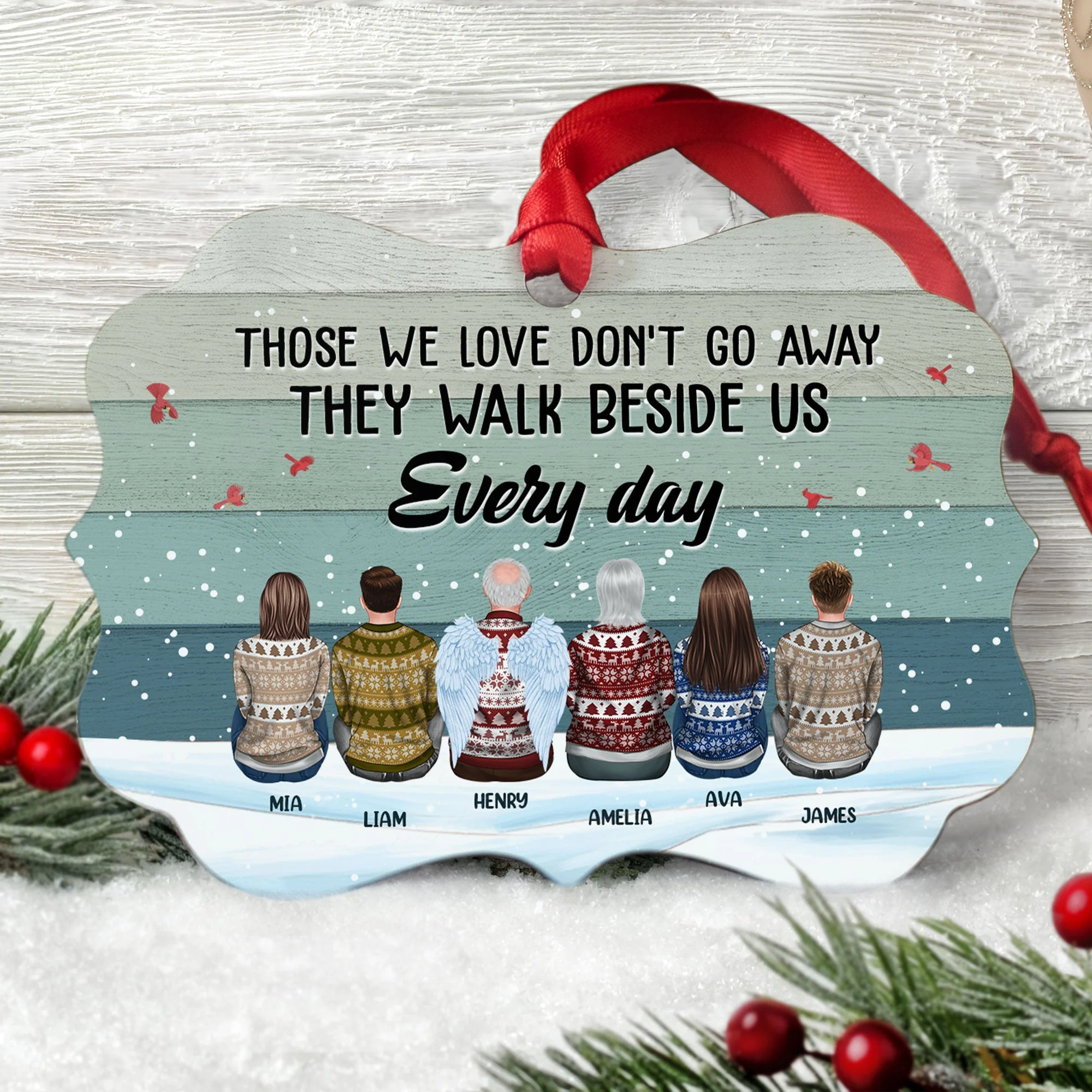 Those We Love Don't Go Away - Personalized Memorial Ornament - Christmas Gift For Loved Ones, Family - Image 2