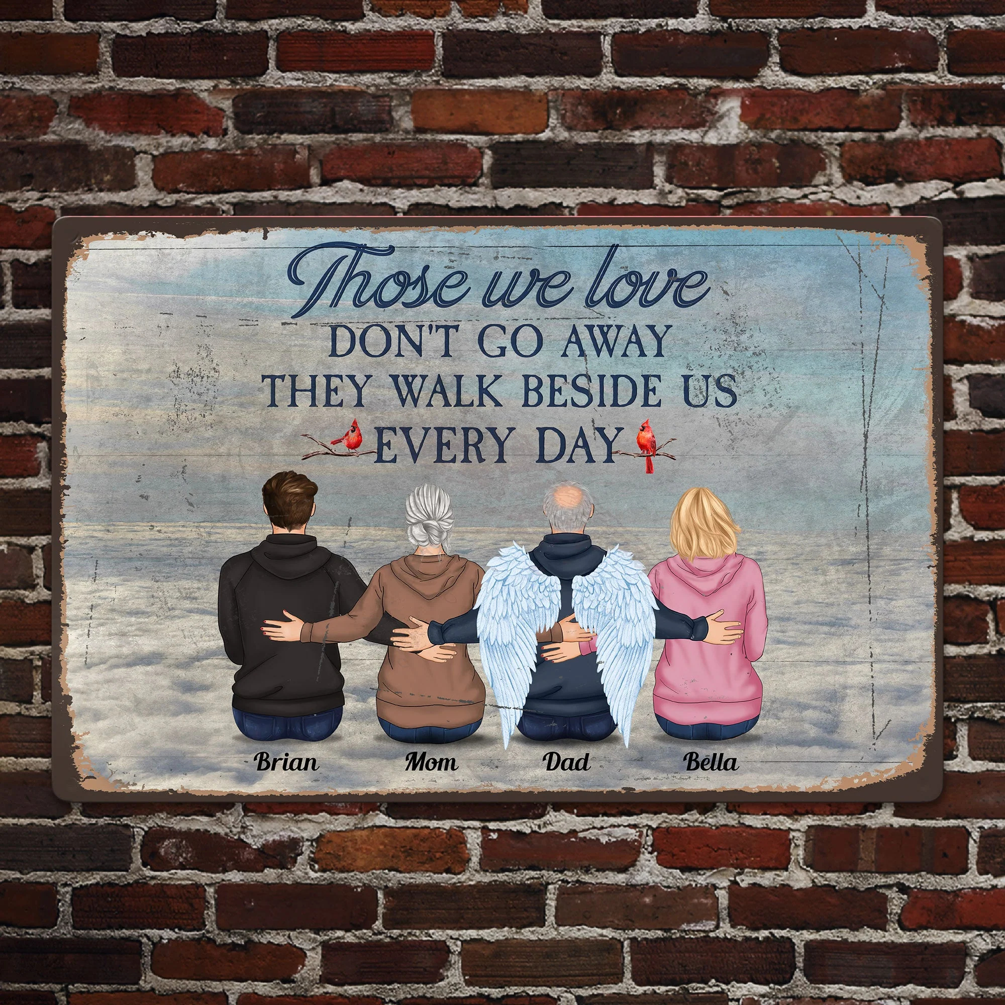 Those We Love Don't Go Away - Personalized Metal Sign - Image 2