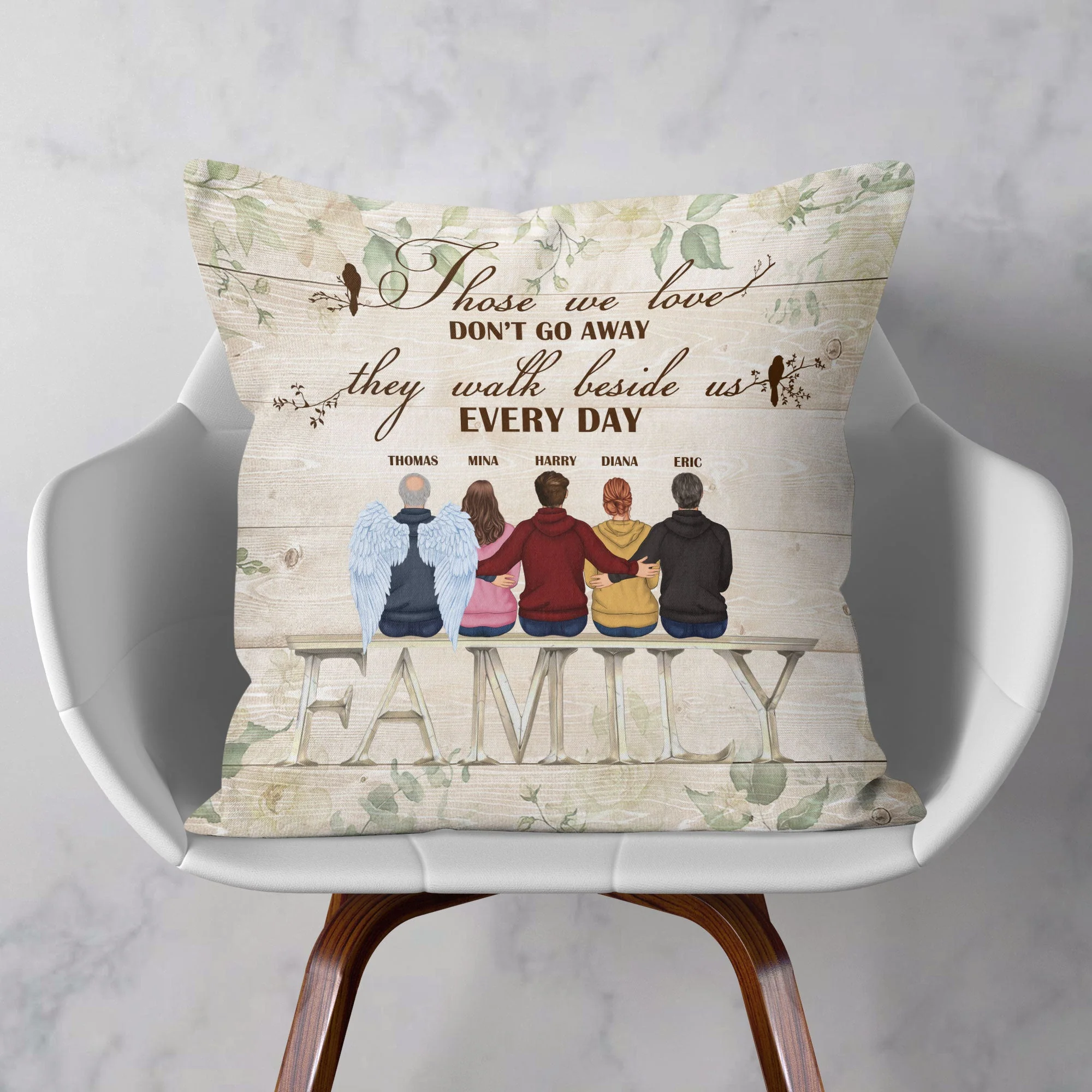 Those We Love Don't Go Away - Personalized Pillow (Insert Included) - Image 2