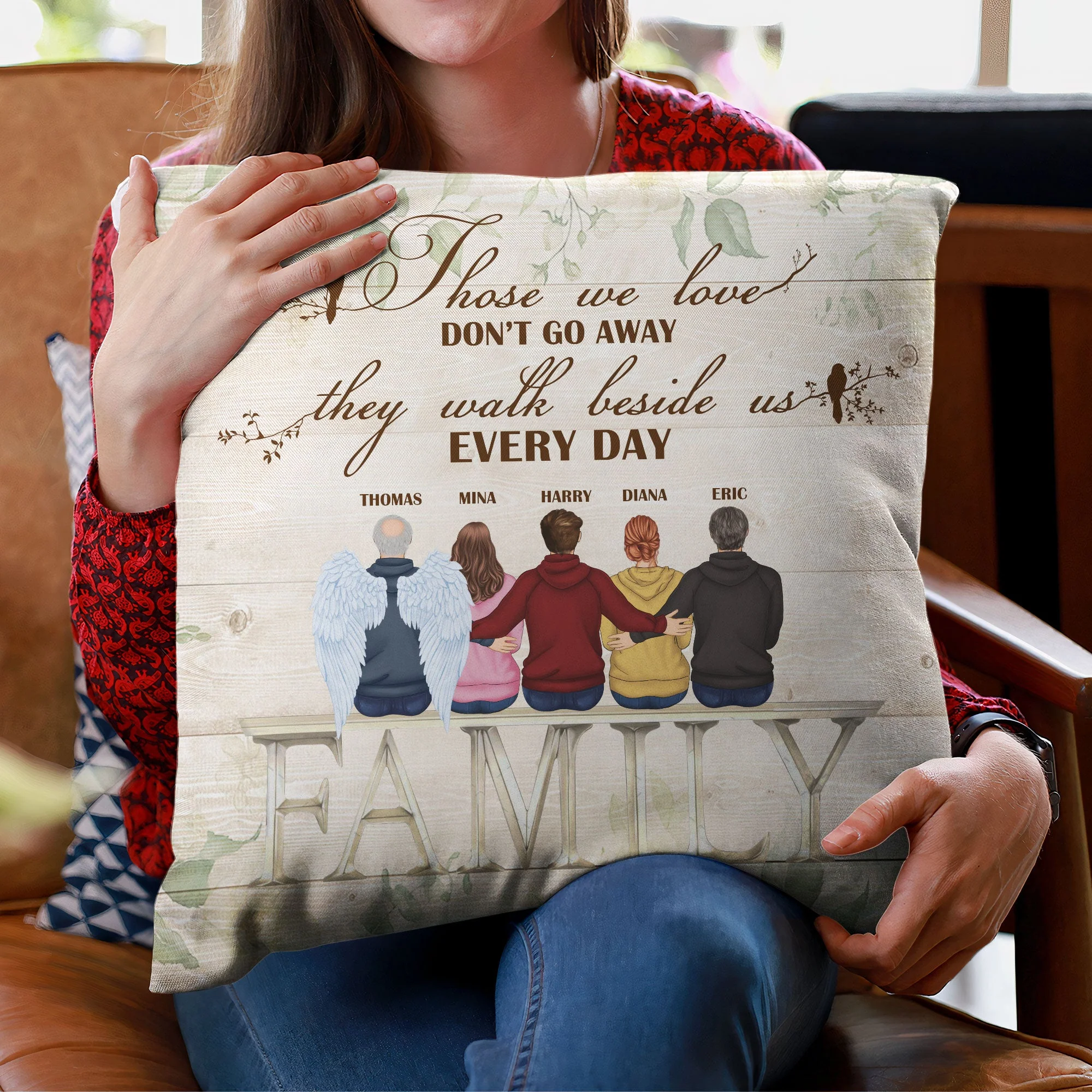 Those We Love Don't Go Away - Personalized Pillow (Insert Included) - Image 3