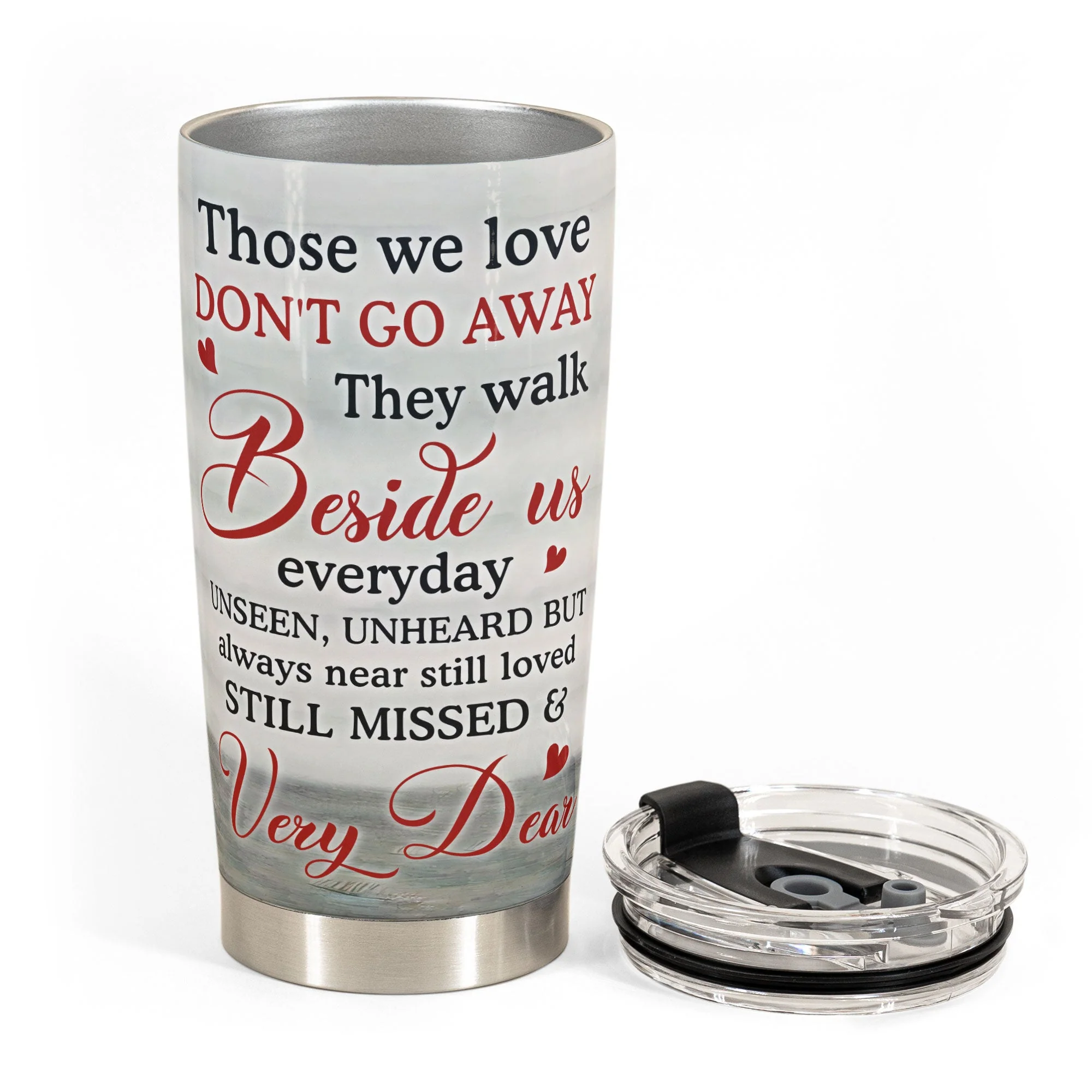 Those We Love Don't Go Away  - Personalized Tumbler Cup - Memorial Gift For Family Members - Image 3