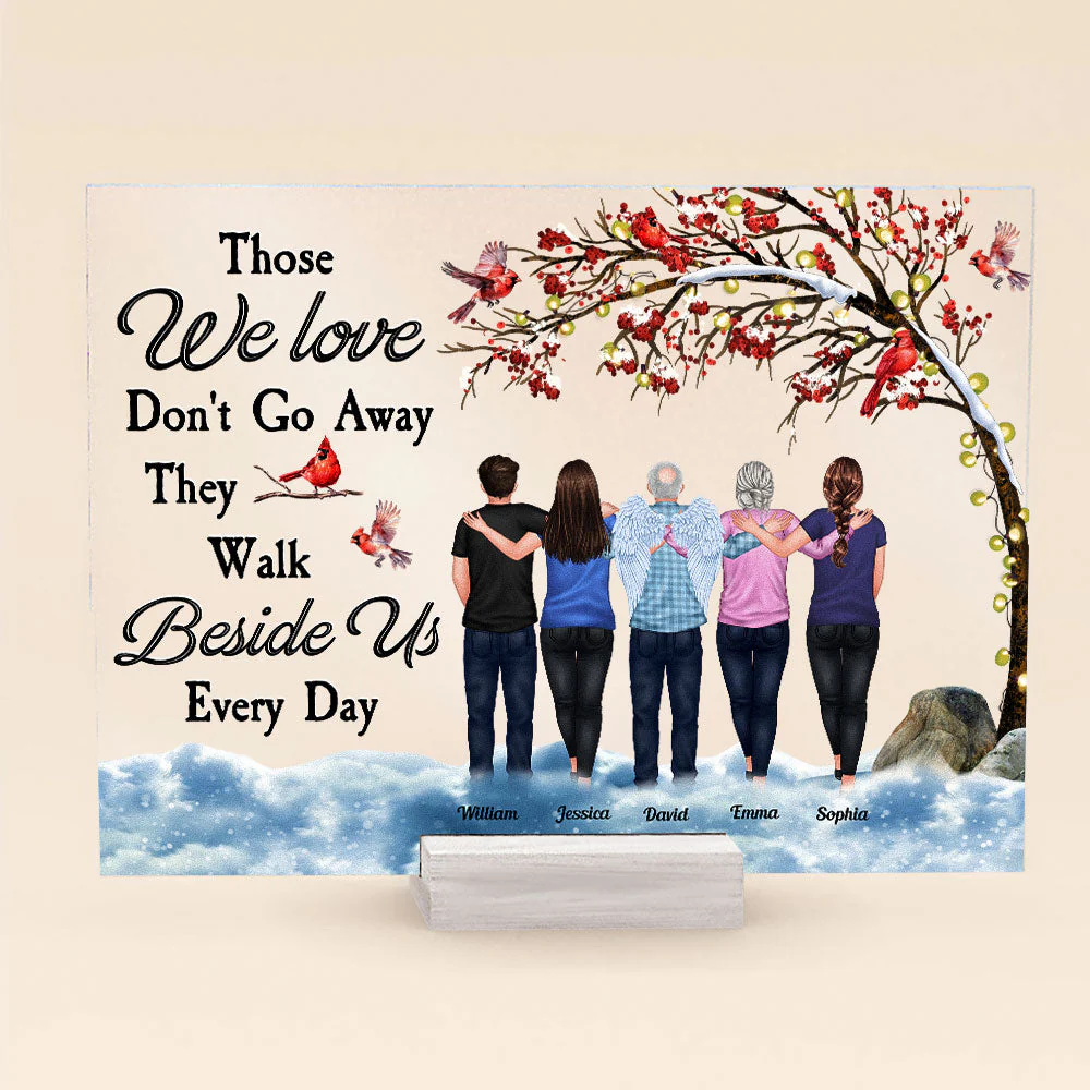 Those We Love Don'T Go Away They Walk Beside Us Every Day - Personalized Acrylic Plaque - Image 3