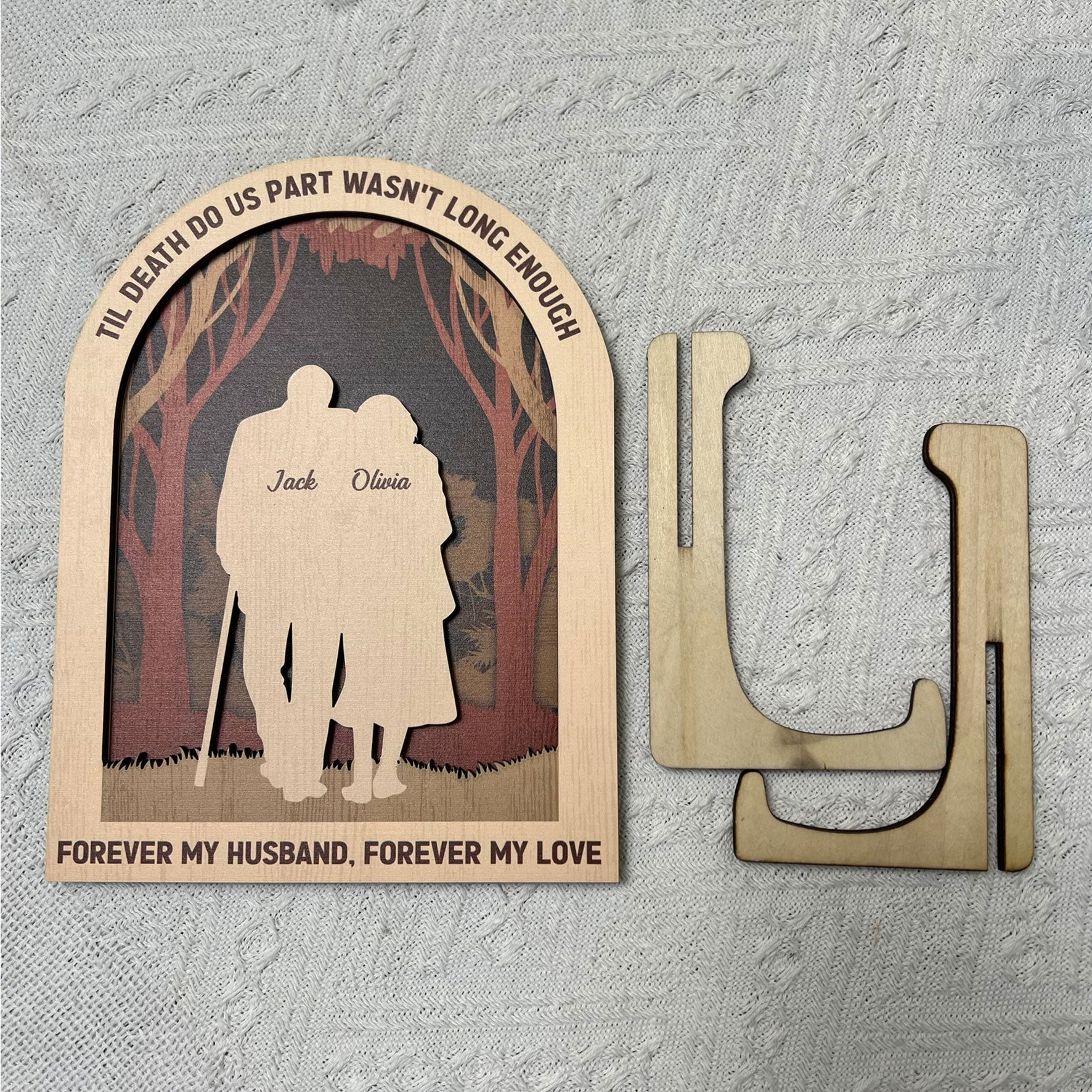 Til Death Do Us Part Wasn't Long Enough - Personalized Wooden Plaque - Image 4