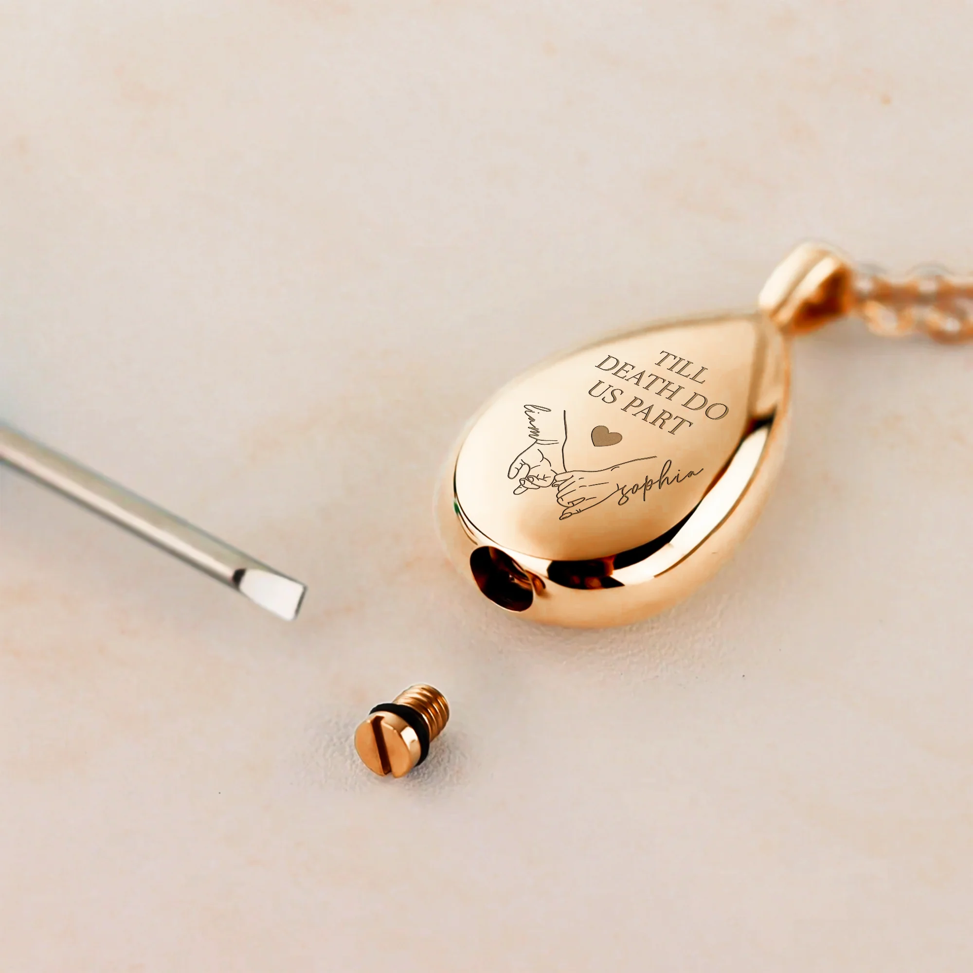 Till Death Do Us Part - Personalized Urn Necklace - Image 5