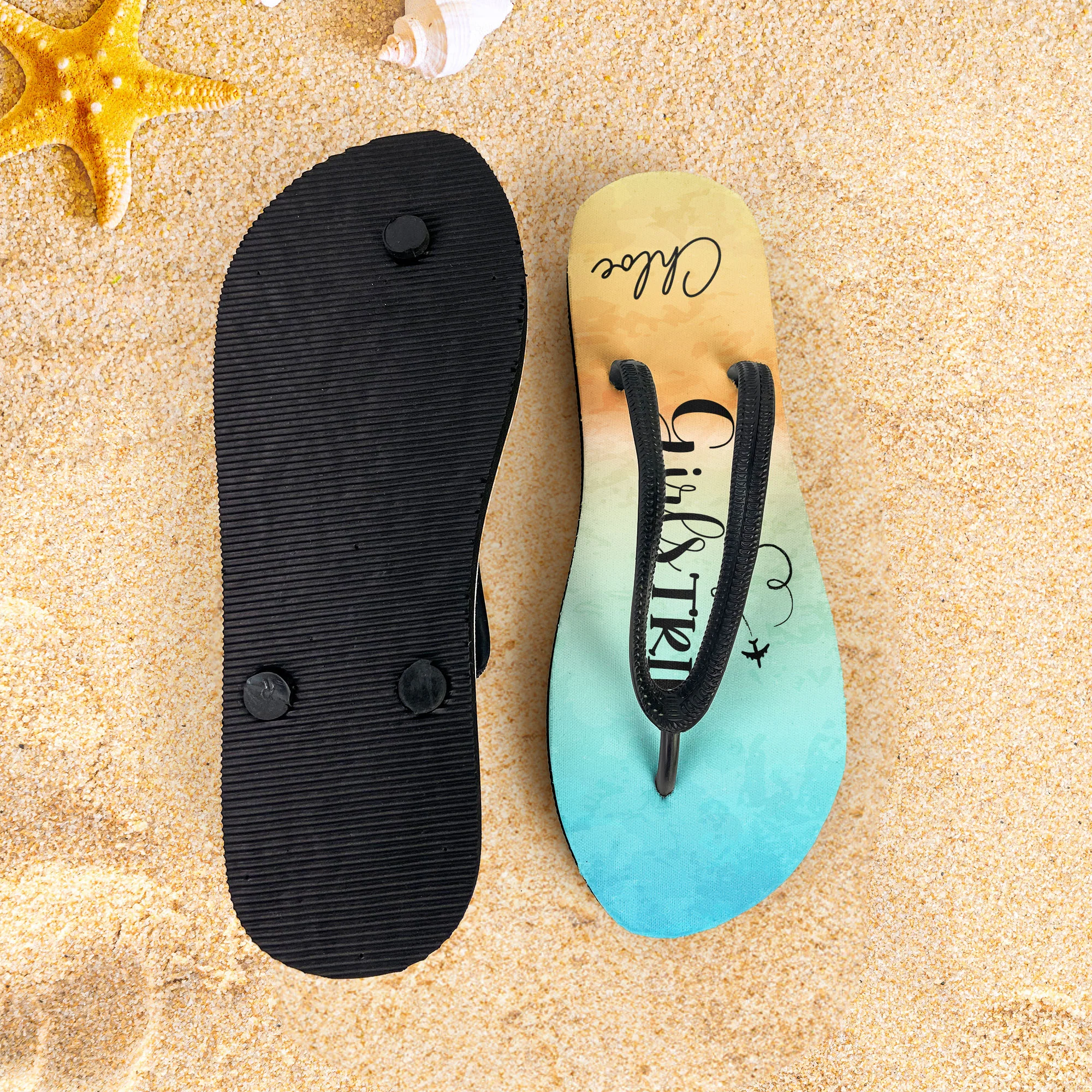 Time For Girls Trip - Personalized Flip Flops - Image 4