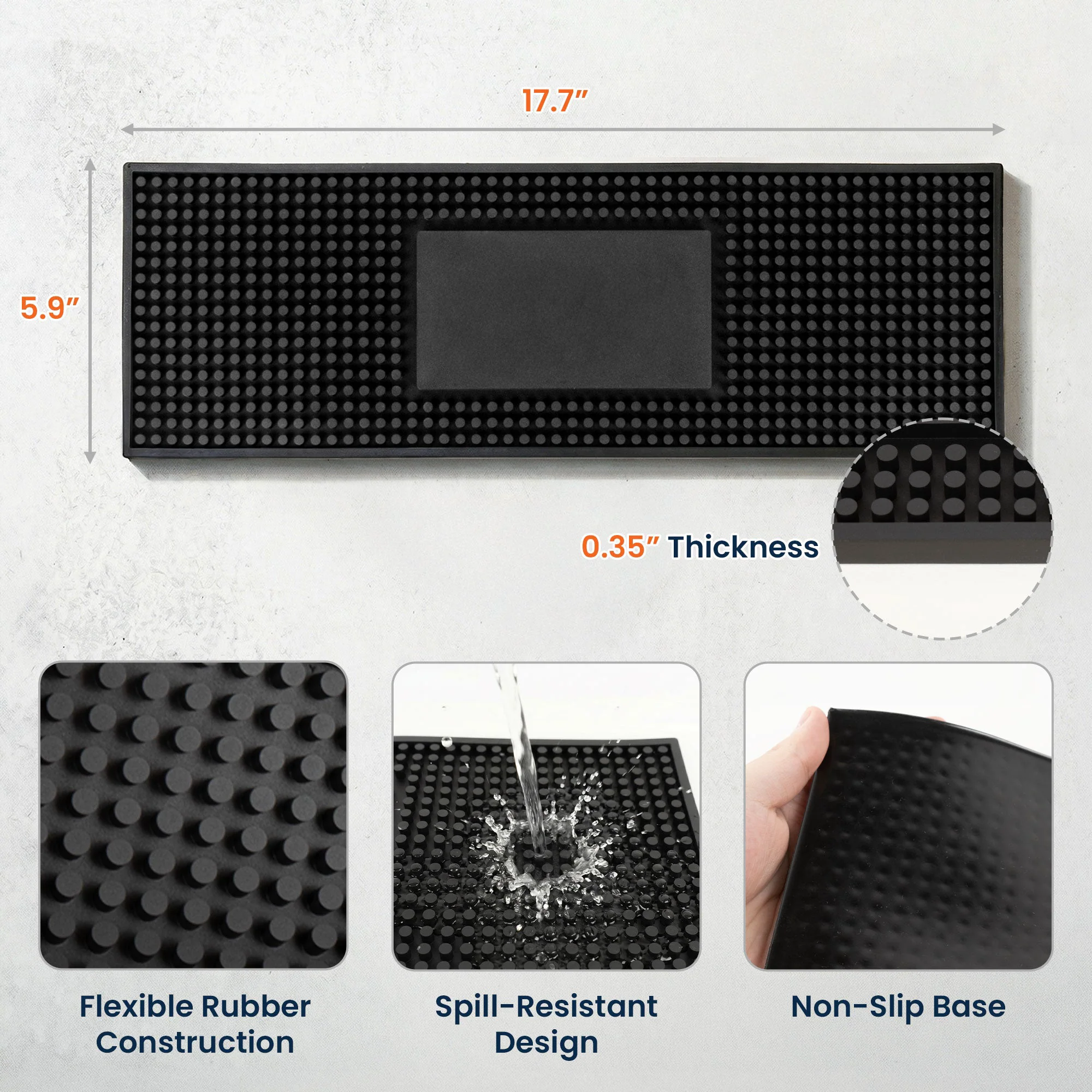 To Dad, Papa From The Reason You Drink - Personalized Bar Mat - Image 5