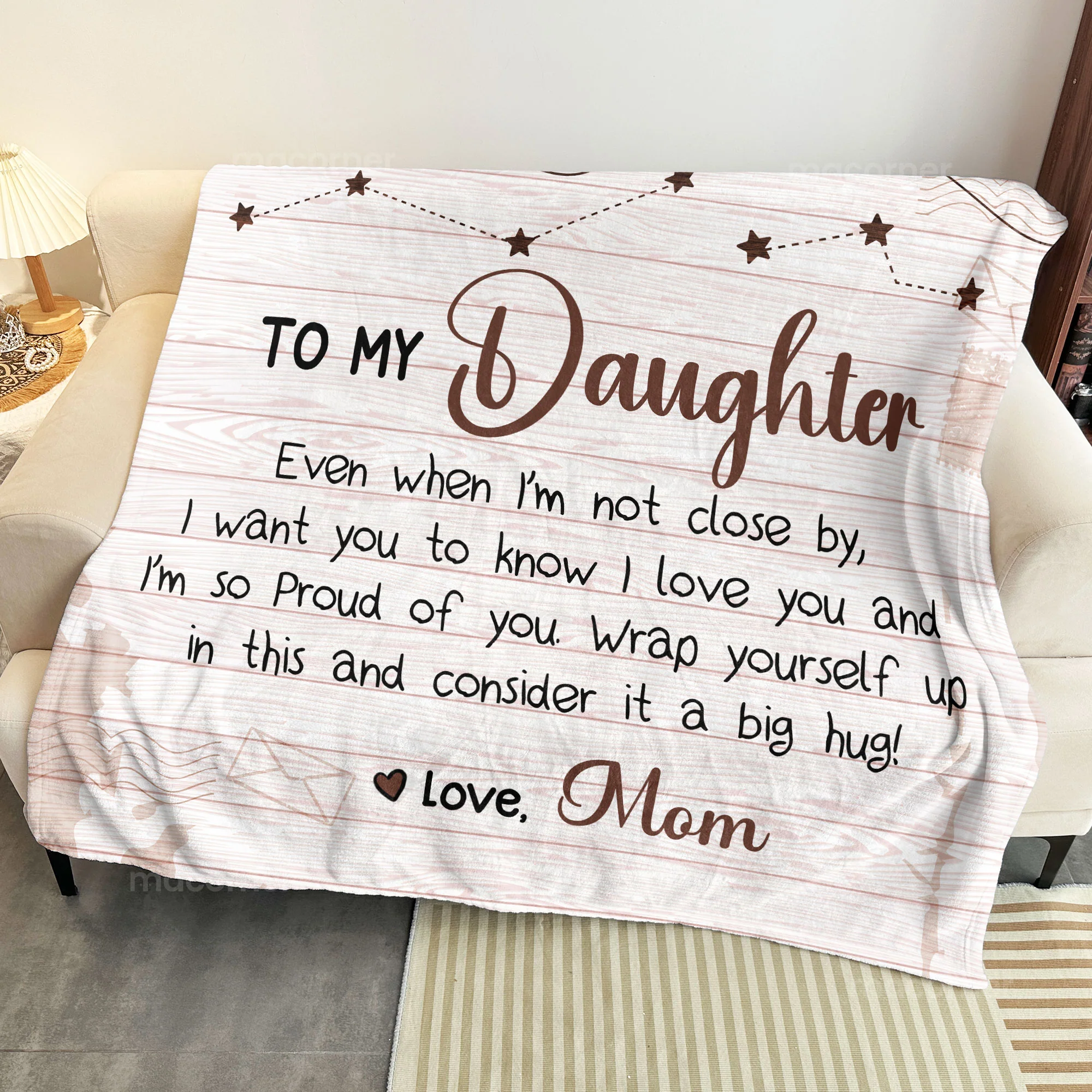 To Daughter, Son - Consider It A Big Hug - Custom States - Personalized Blanket - Image 5
