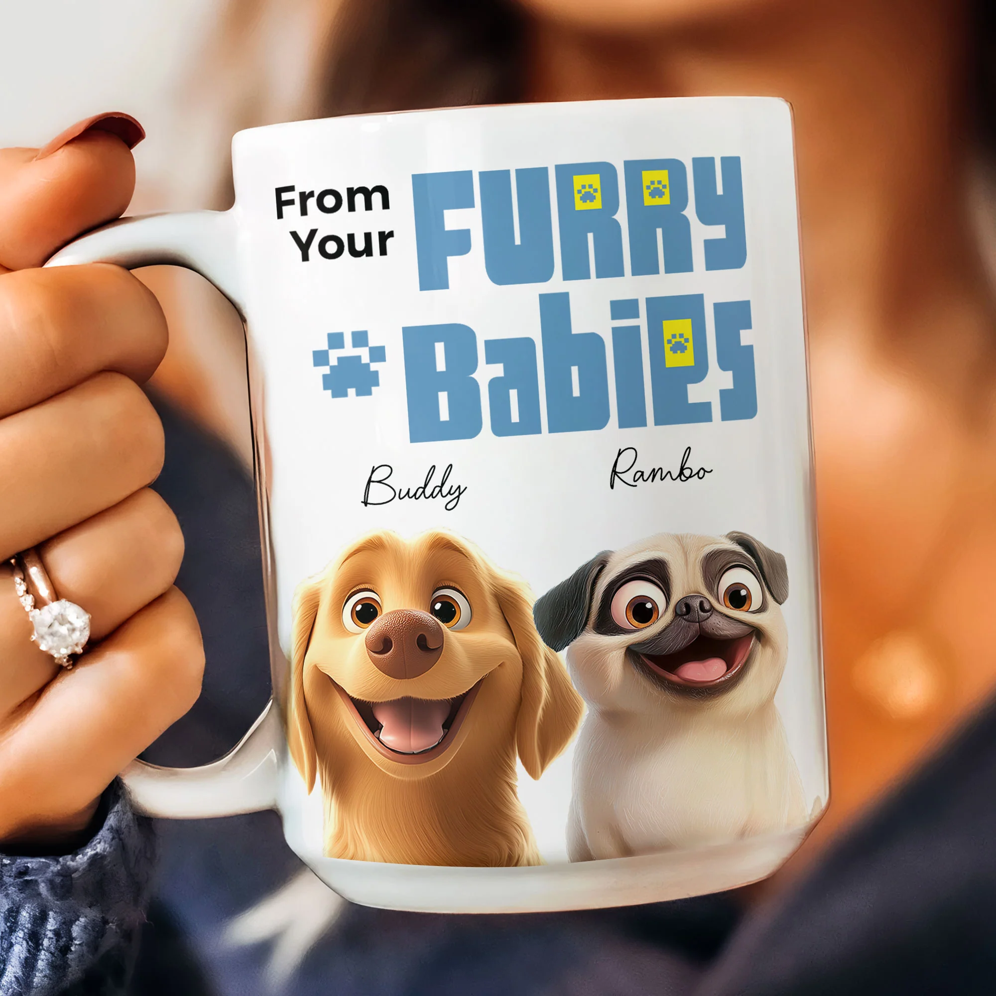 To Dog Mom, We'd Tell You We Love You - Personalized Mug - Image 7