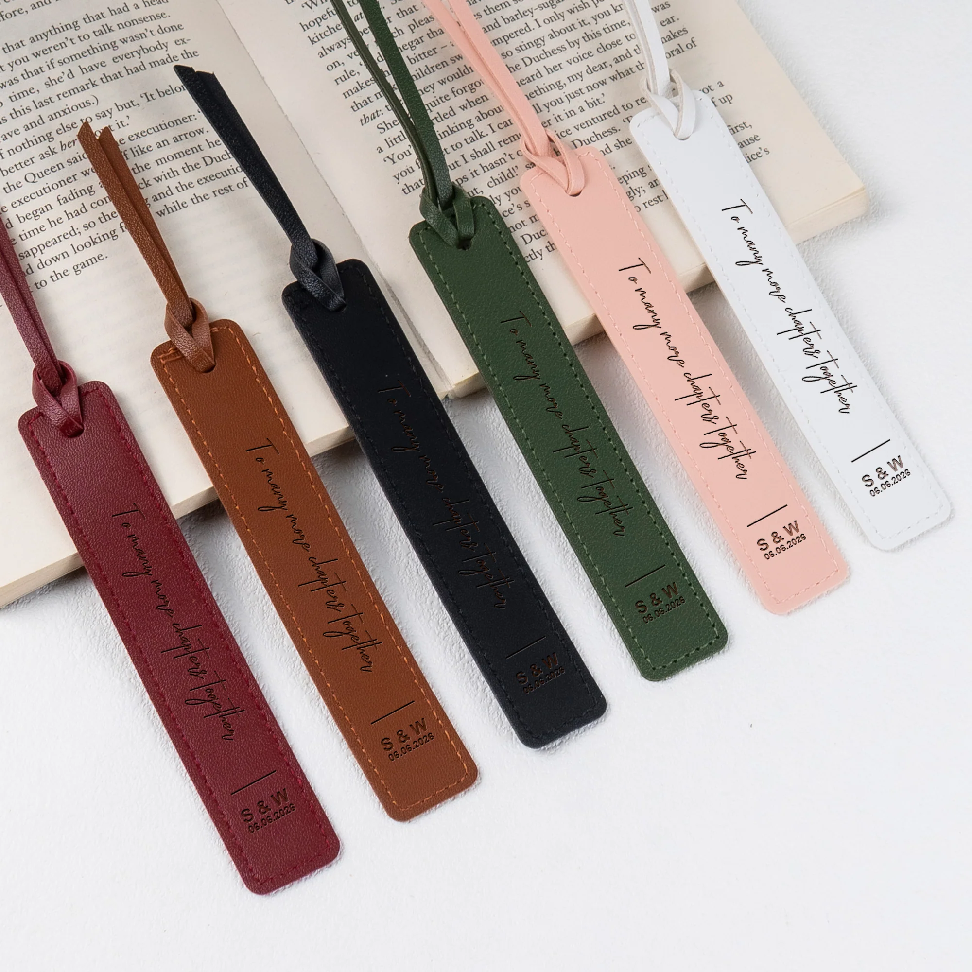 To Many More Chapters Couple Anniversary Gifts - Personalized Bookmark - Image 4
