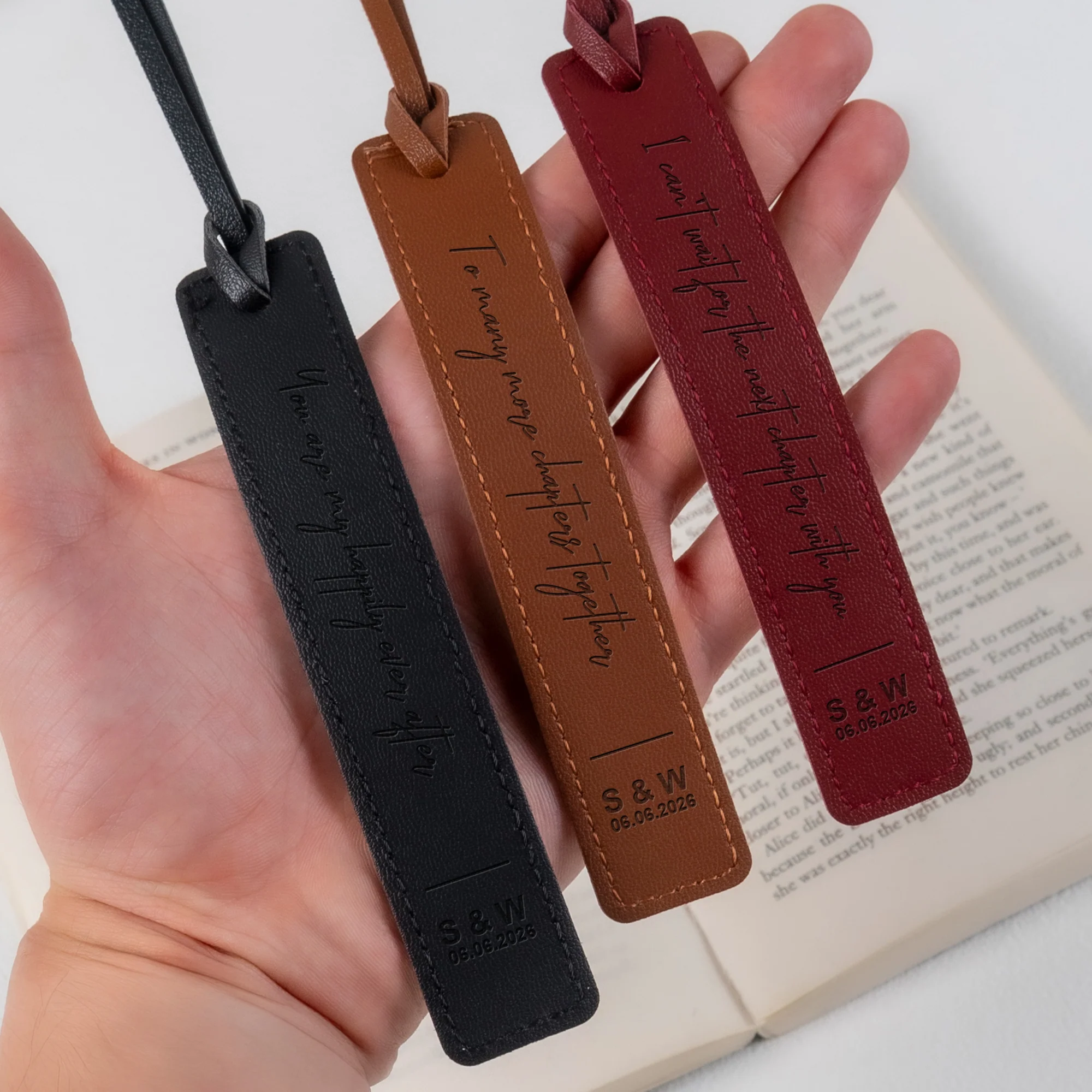 To Many More Chapters Couple Anniversary Gifts - Personalized Bookmark - Image 5