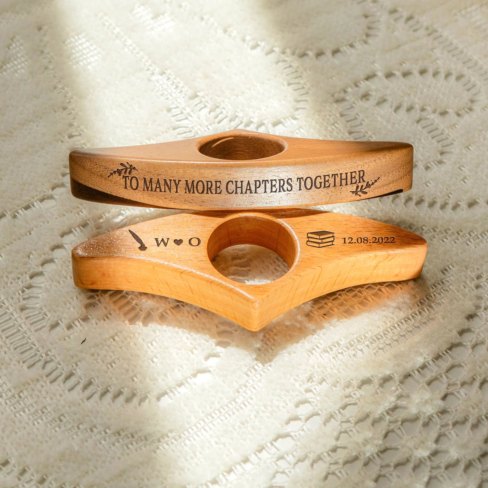 To Many More Chapters Together - Personalized Book Page Holder - Image 3